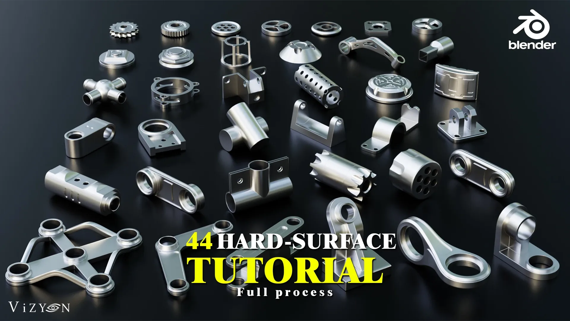 44 Hard surface kitbash + Full Process Tutorial