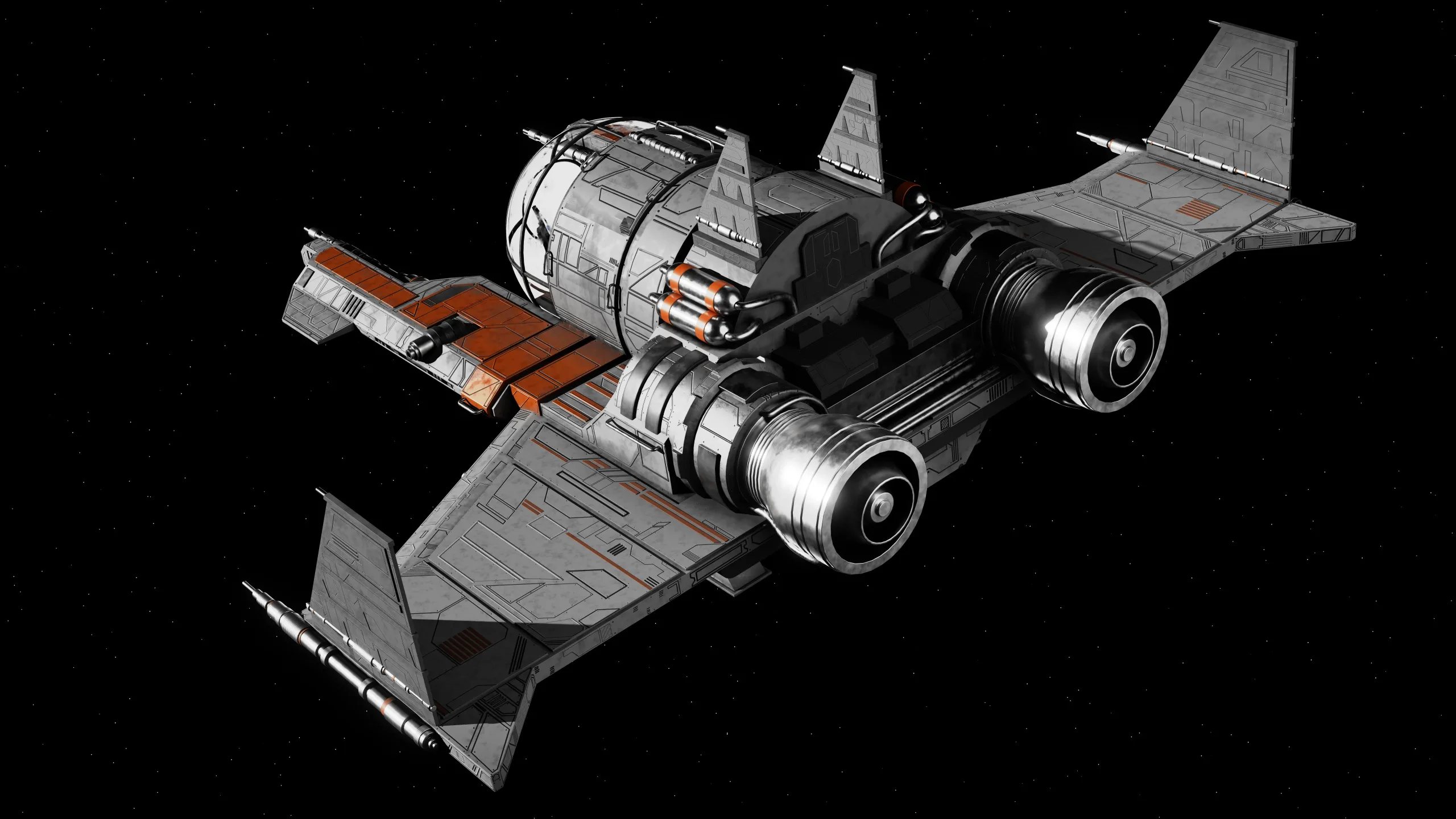 Spaceship 3d Model - Blender