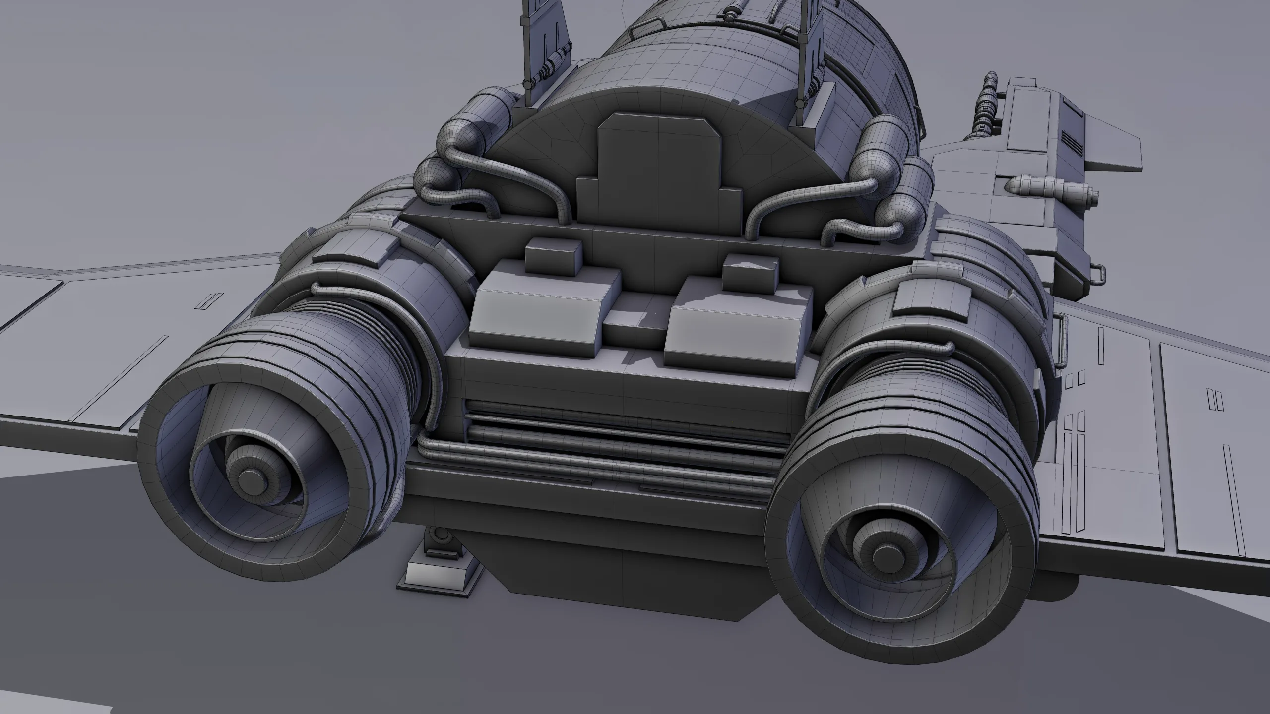 Spaceship 3d Model - Blender