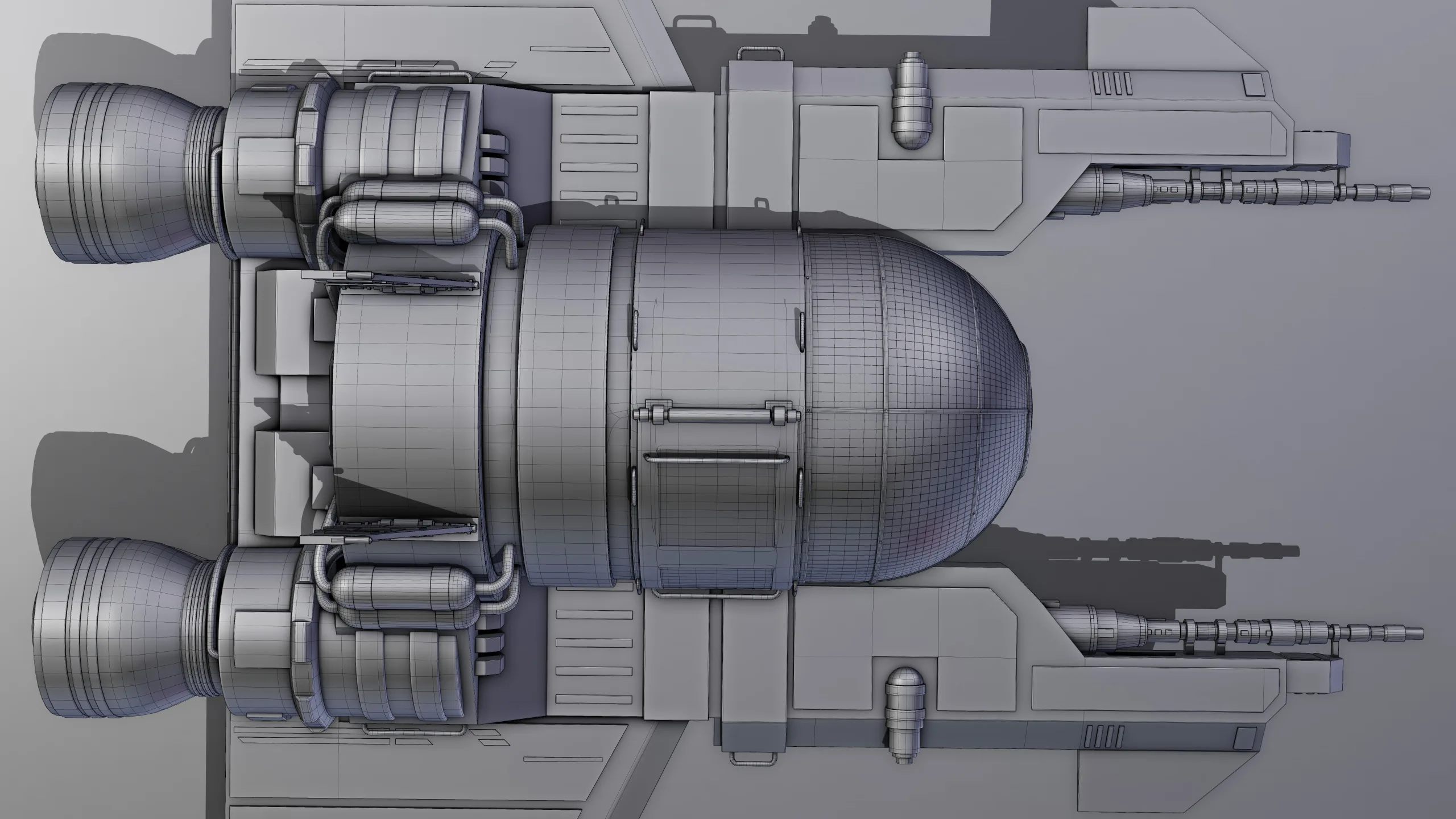 Spaceship 3d Model - Blender