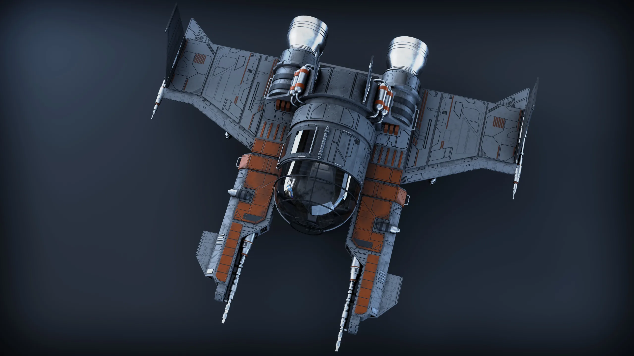 Spaceship 3d Model - Blender