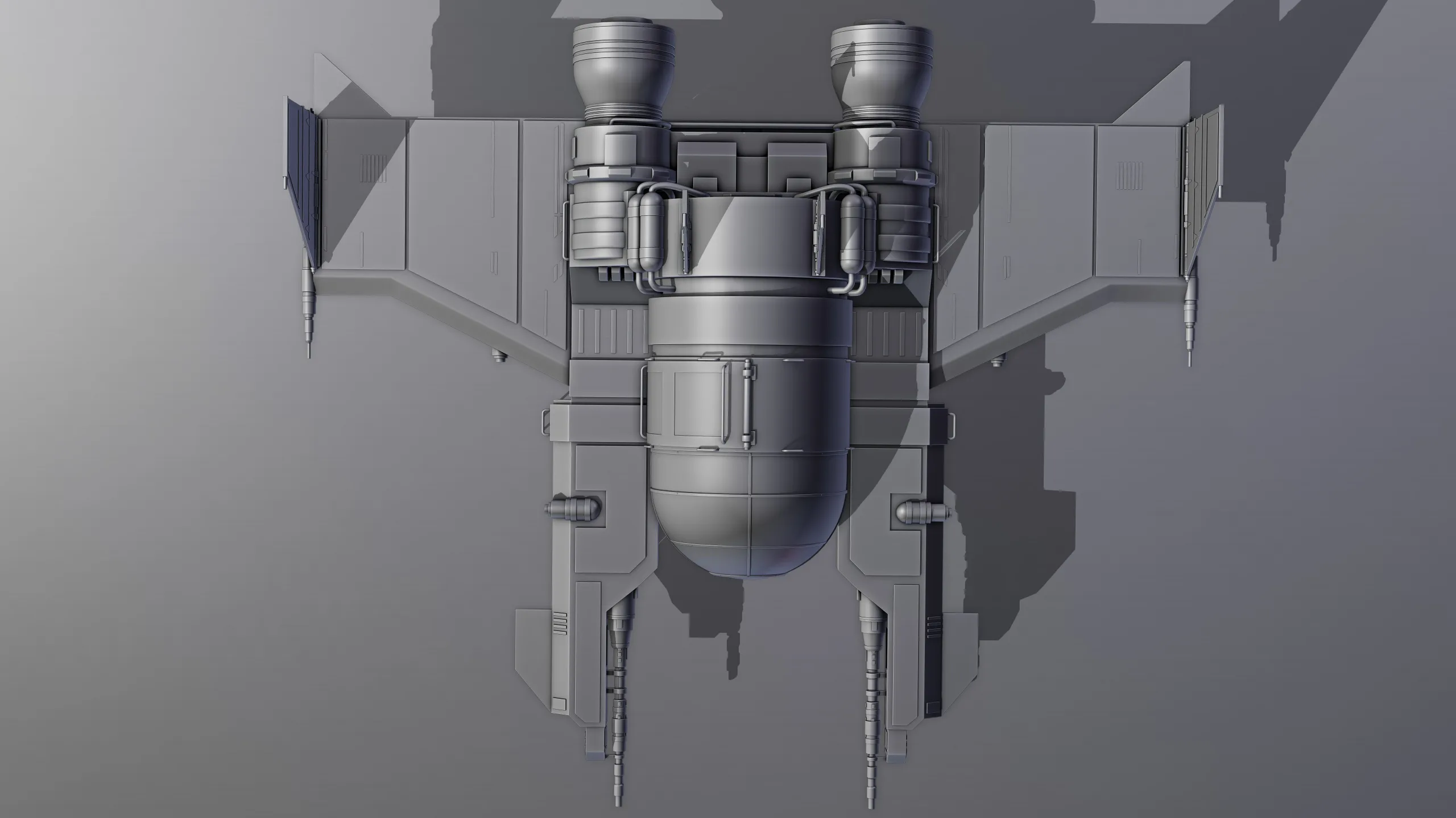 Spaceship 3d Model - Blender