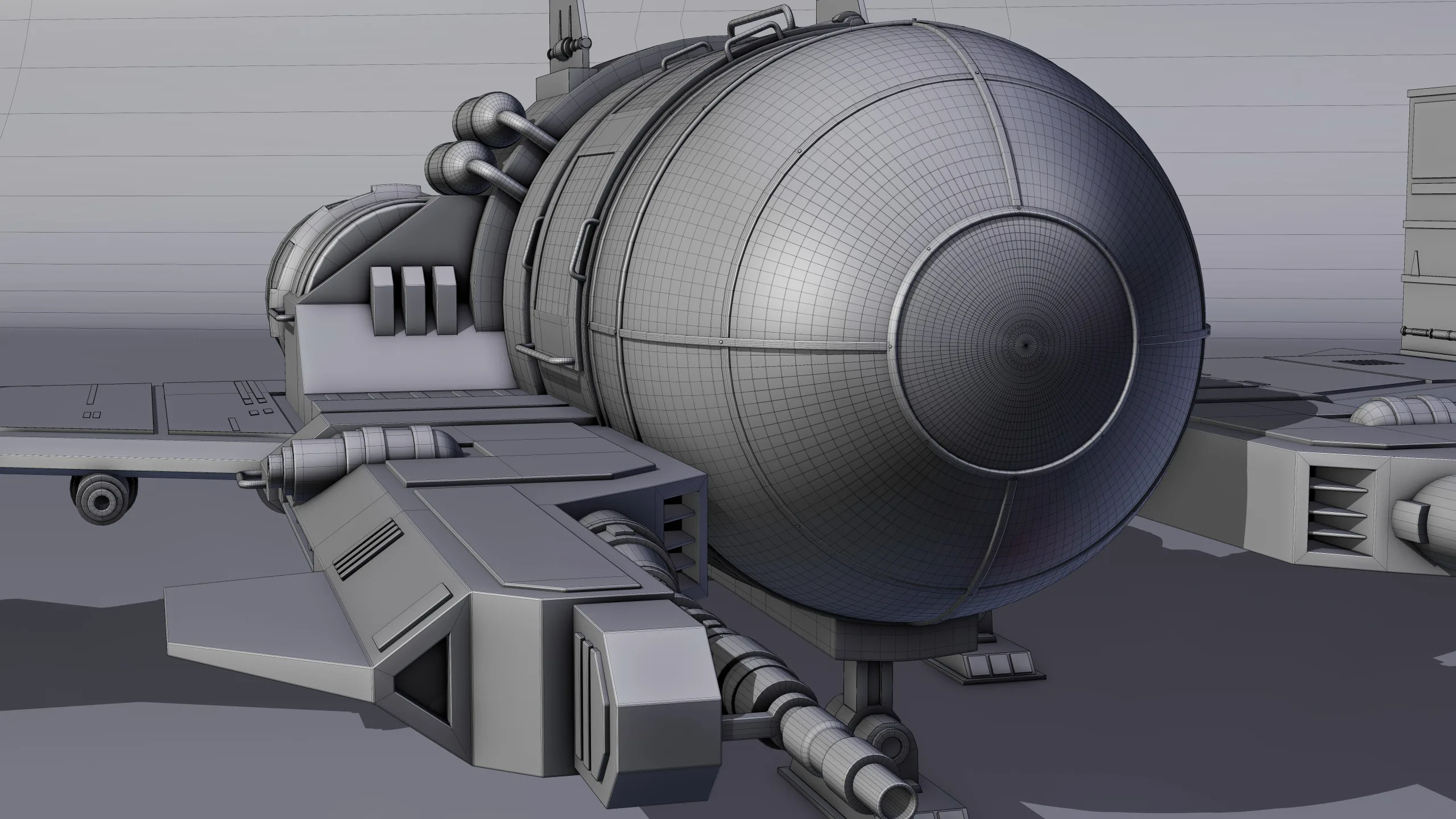 Spaceship 3d Model - Blender