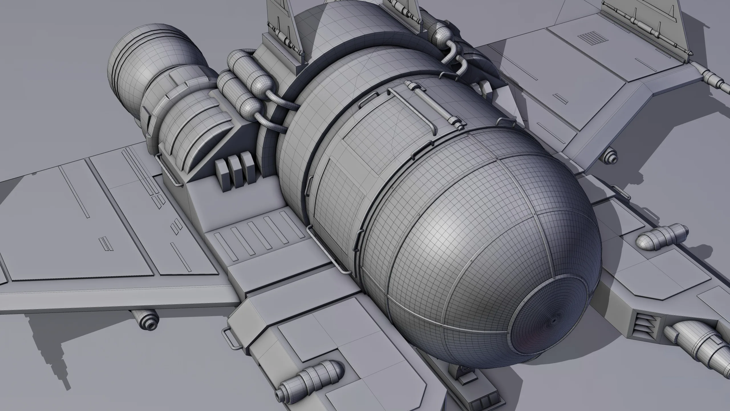 Spaceship 3d Model - Blender