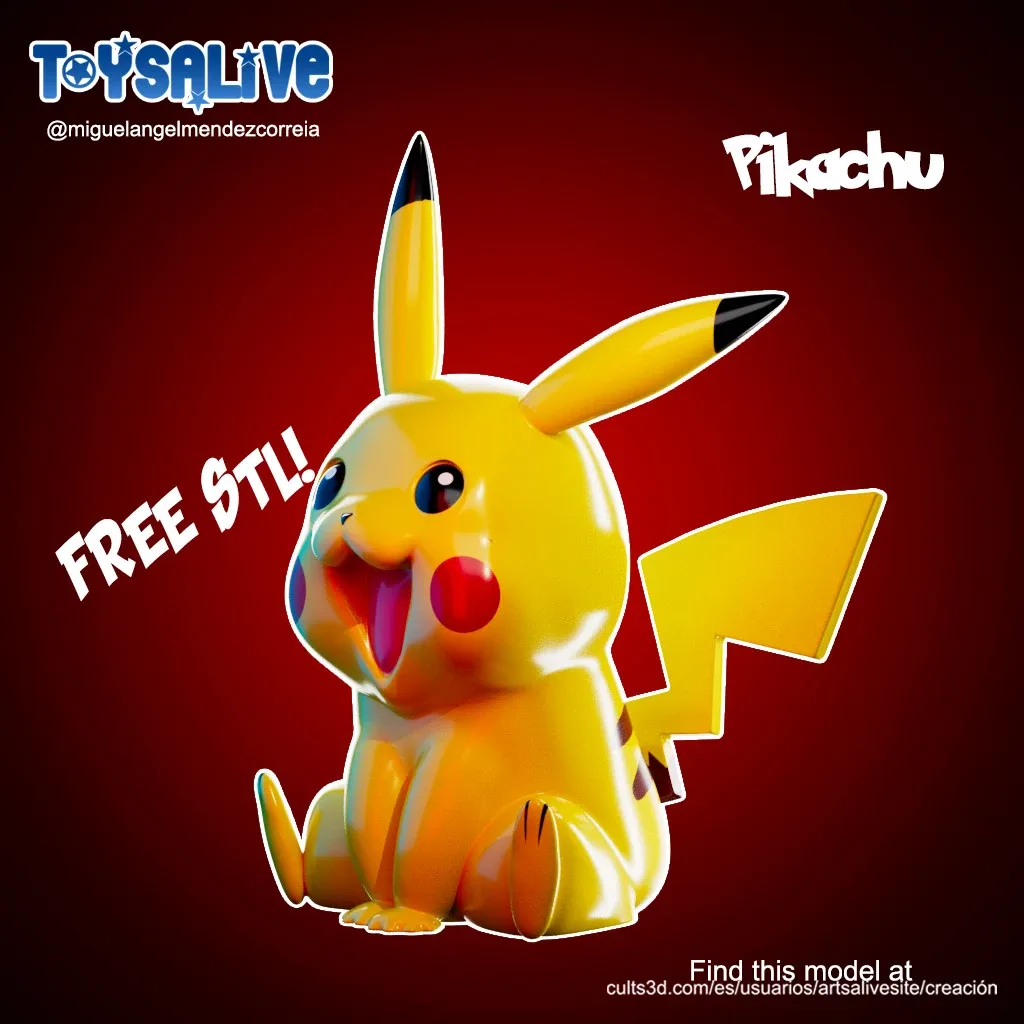 Pikachu Stl for 3d print