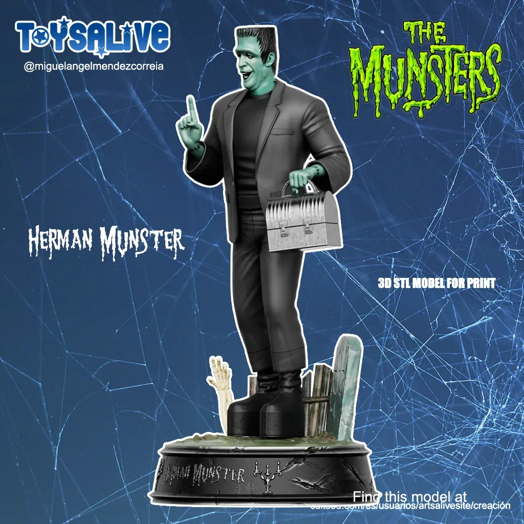 HERMAN MUNSTER STL MODEL FOR PRINT