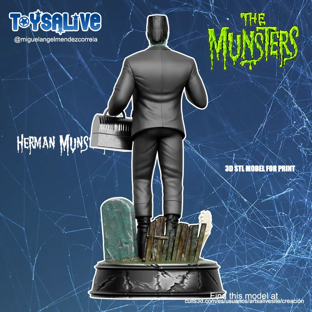 HERMAN MUNSTER STL MODEL FOR PRINT