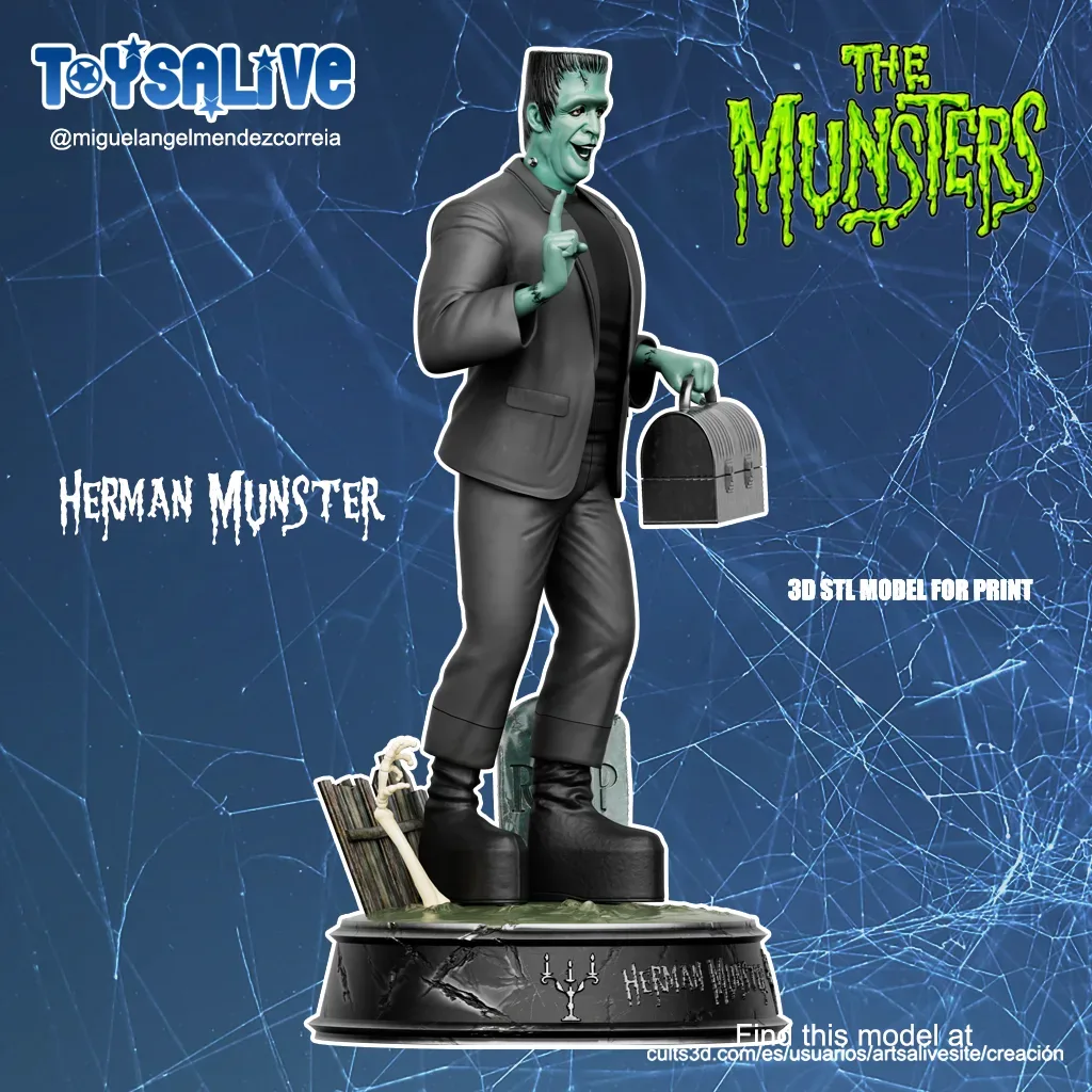HERMAN MUNSTER STL MODEL FOR PRINT