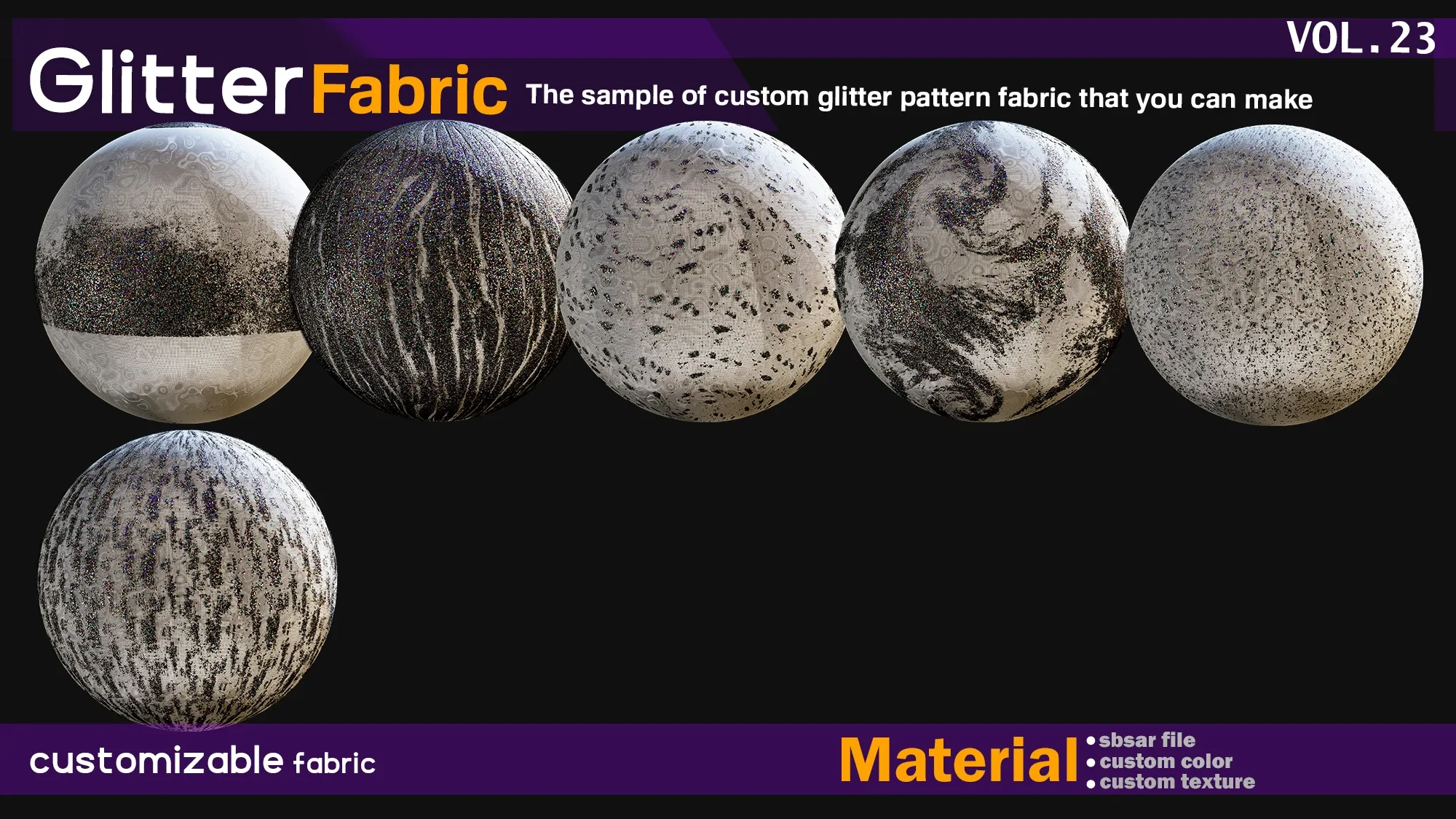 procedural Glitter fabric Material -SBSAR -custom fabric -VOL 23