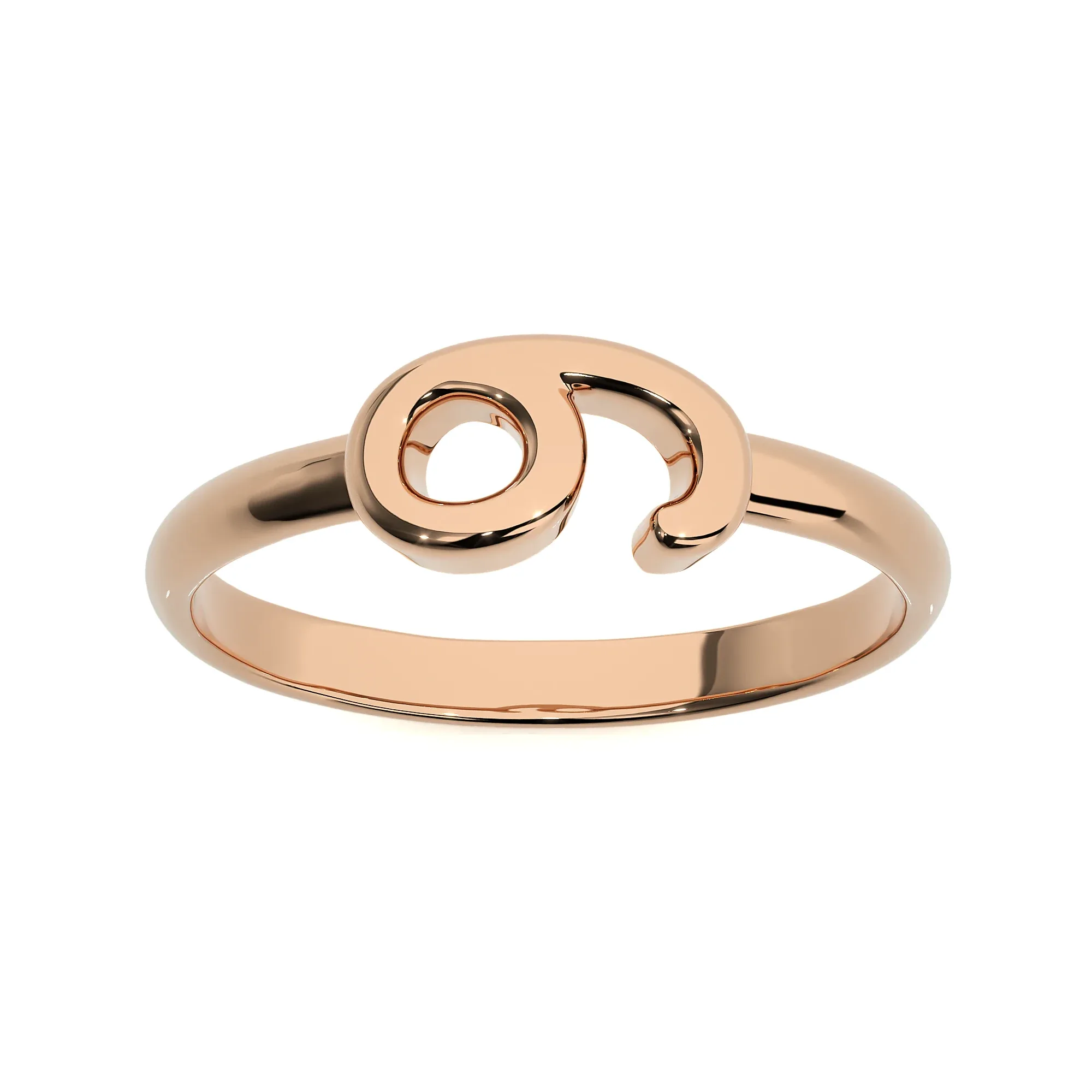 0 to 9 Plain Gold Numbers Ring Pack