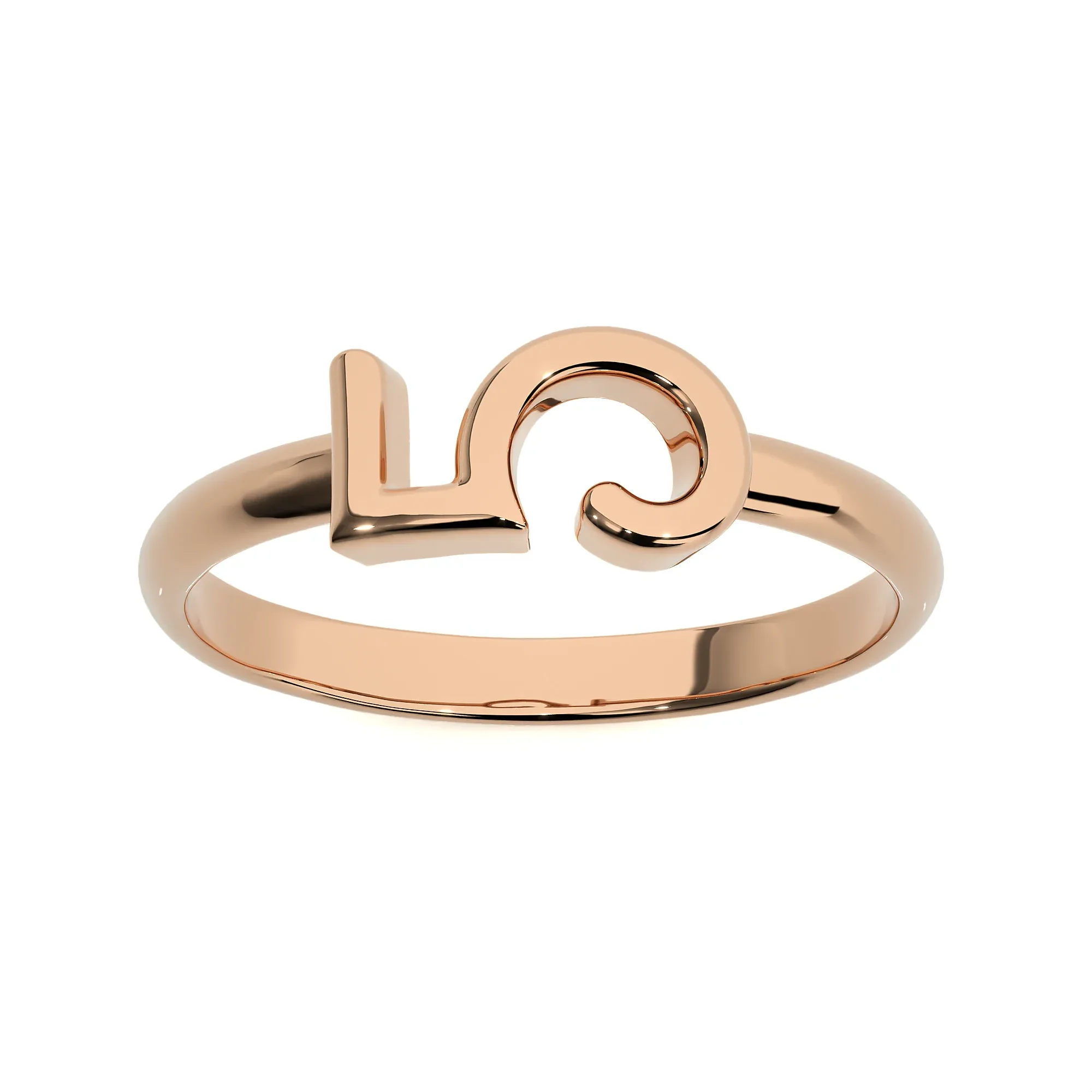 0 to 9 Plain Gold Numbers Ring Pack