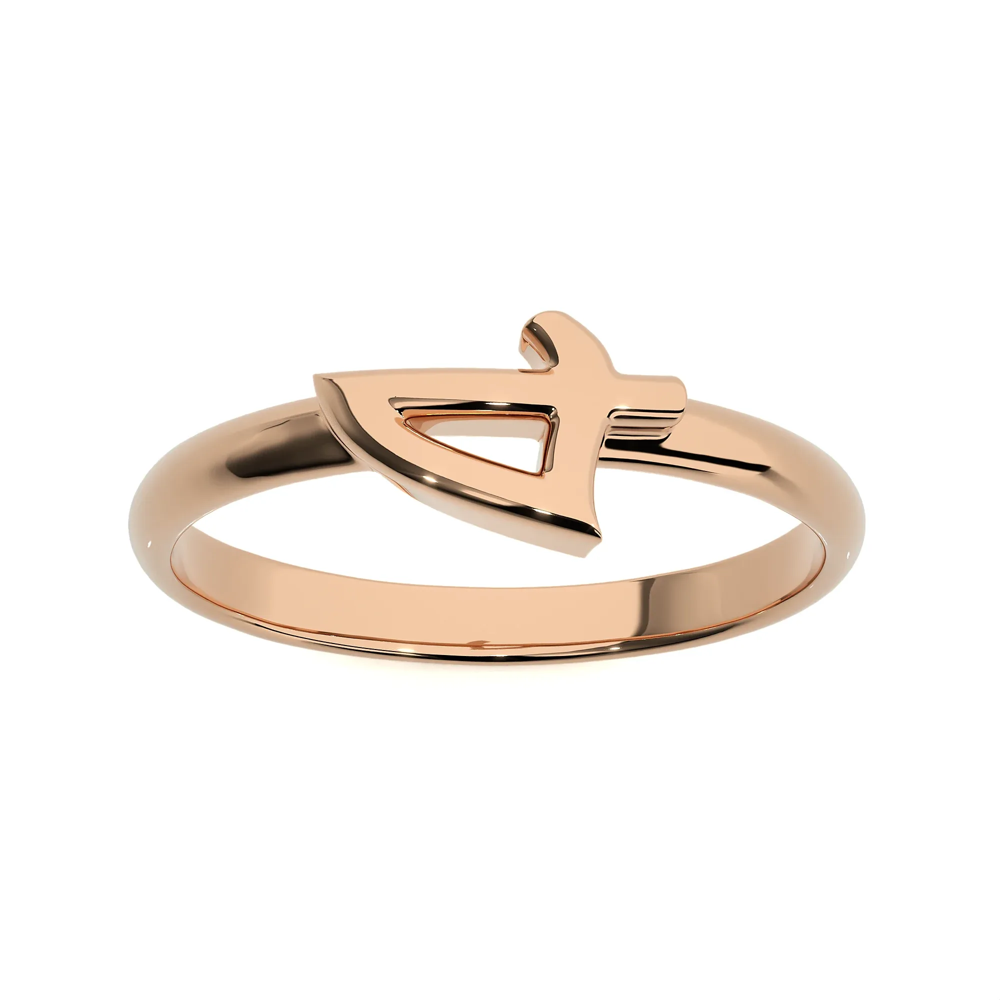 0 to 9 Plain Gold Numbers Ring Pack