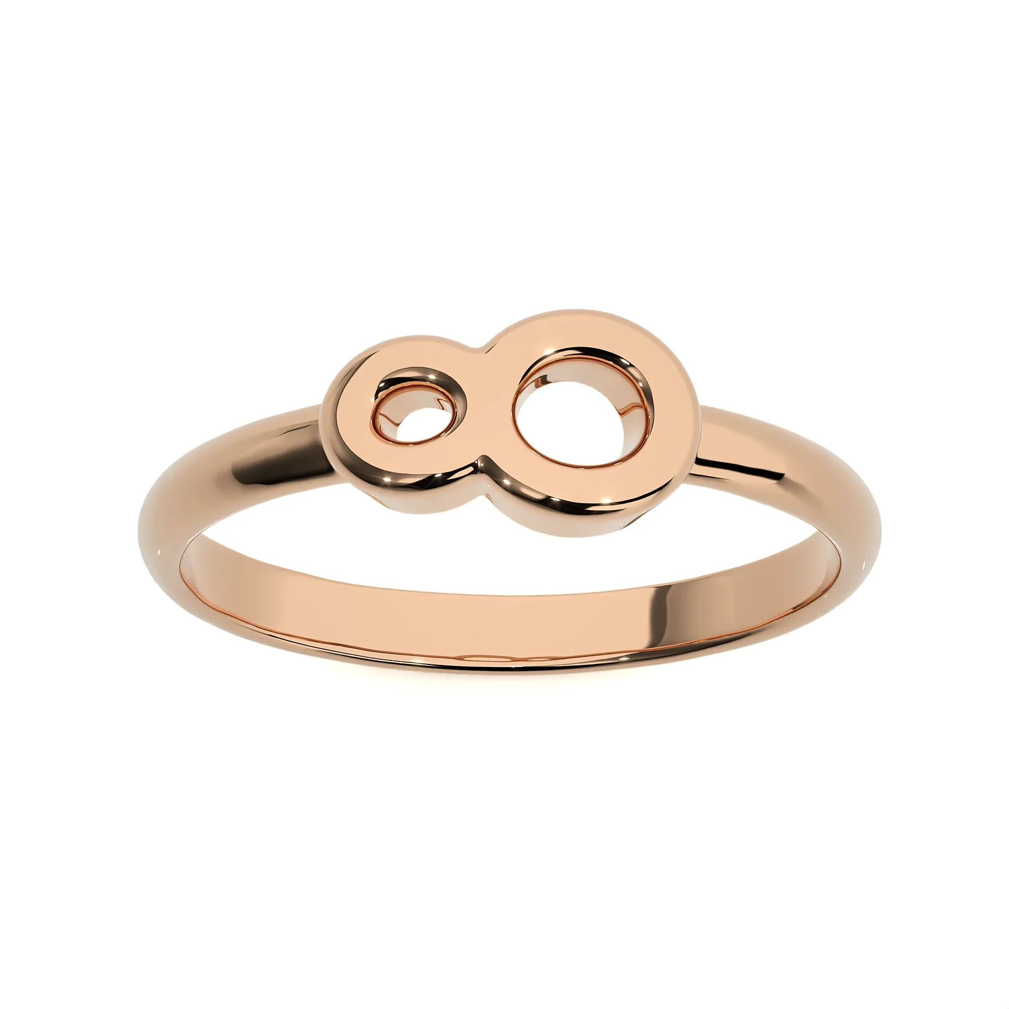 0 to 9 Plain Gold Numbers Ring Pack
