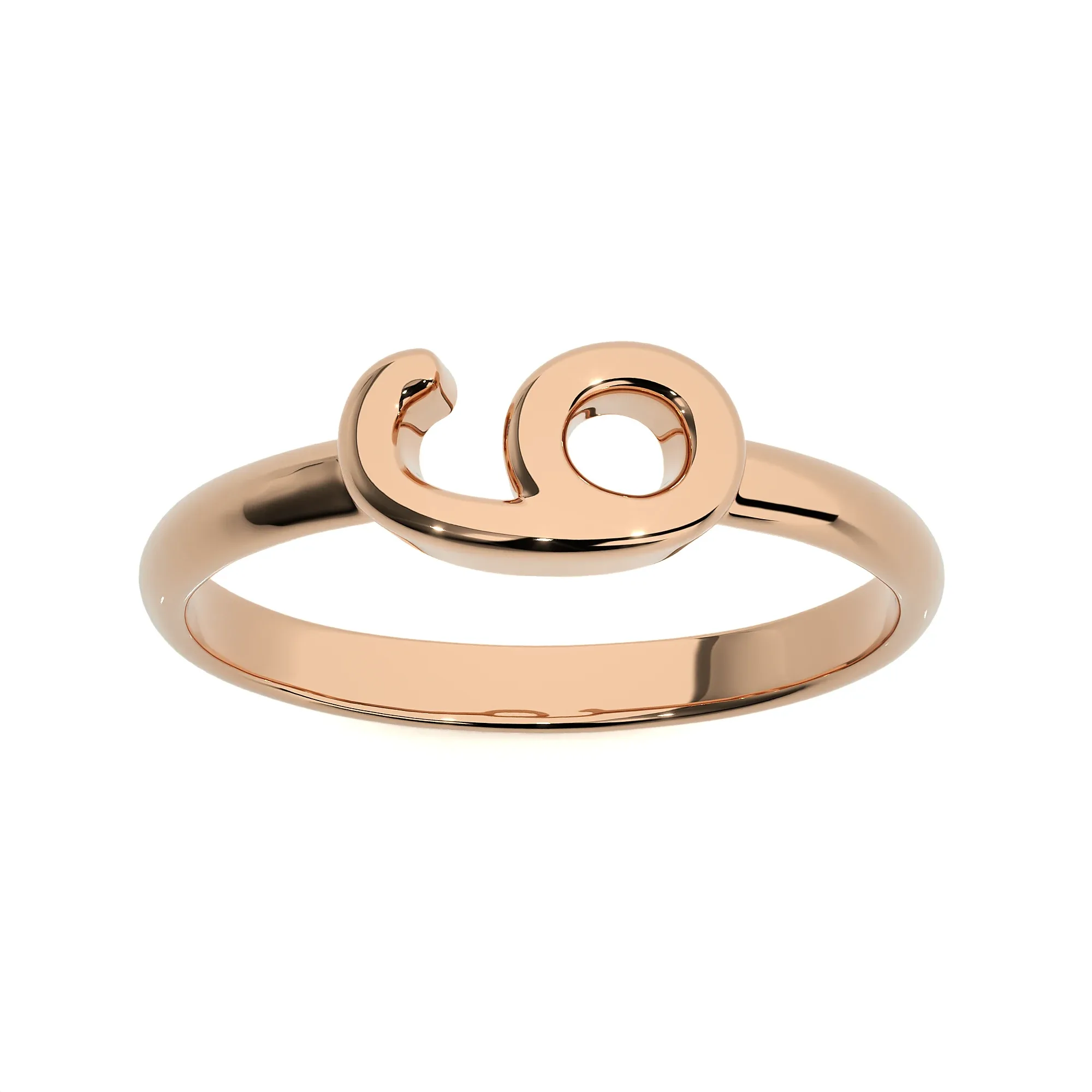 0 to 9 Plain Gold Numbers Ring Pack