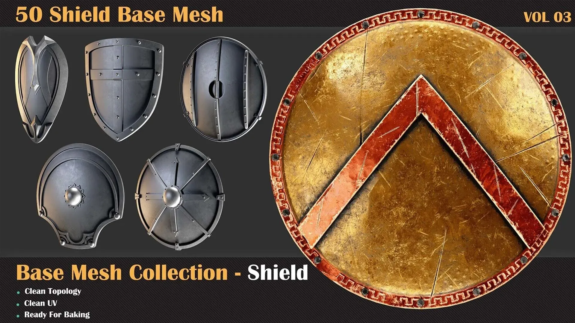 300 Weapons Base Mesh Bundle