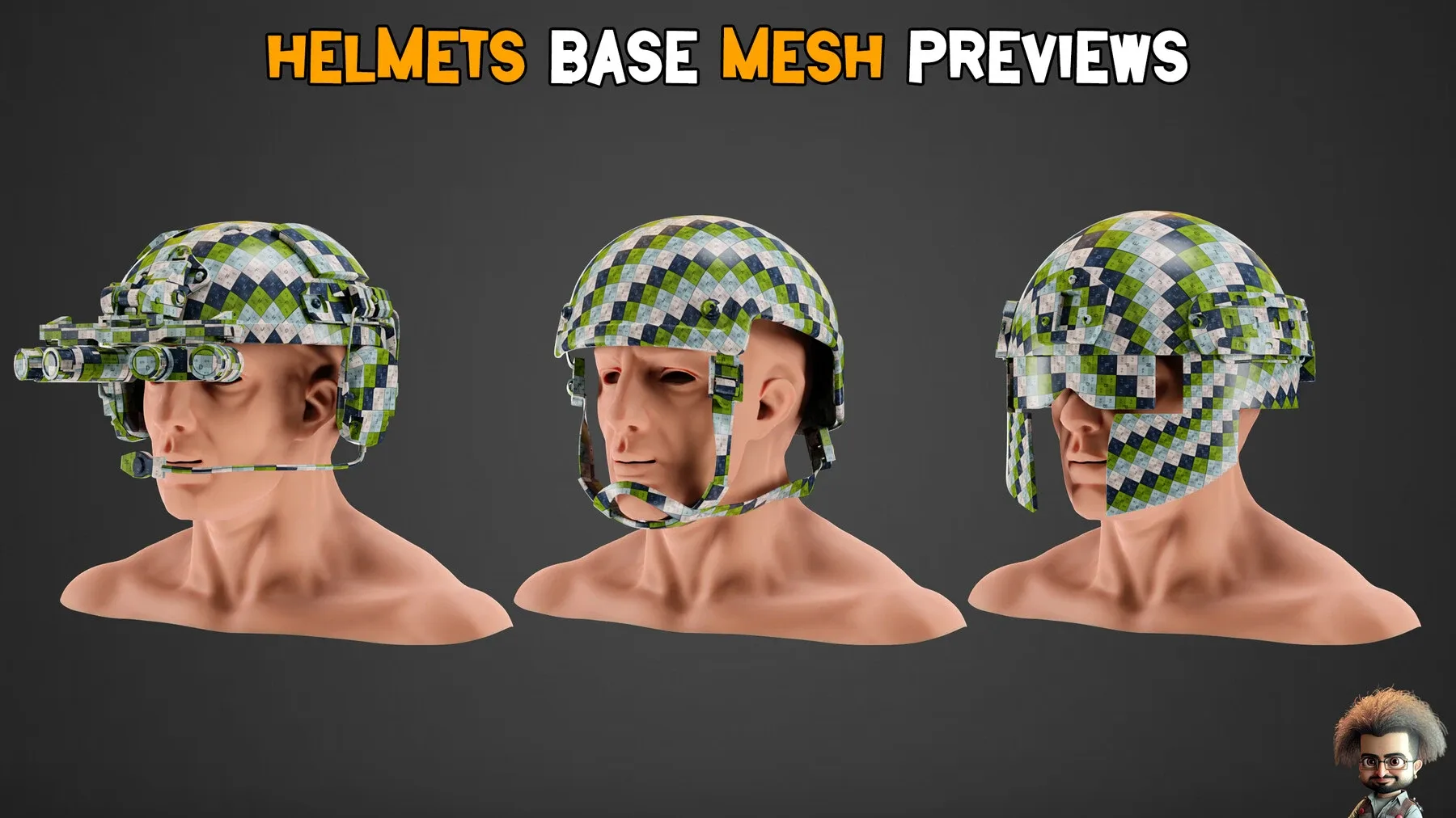 30 Military Helmet Base Mesh – Vol 04