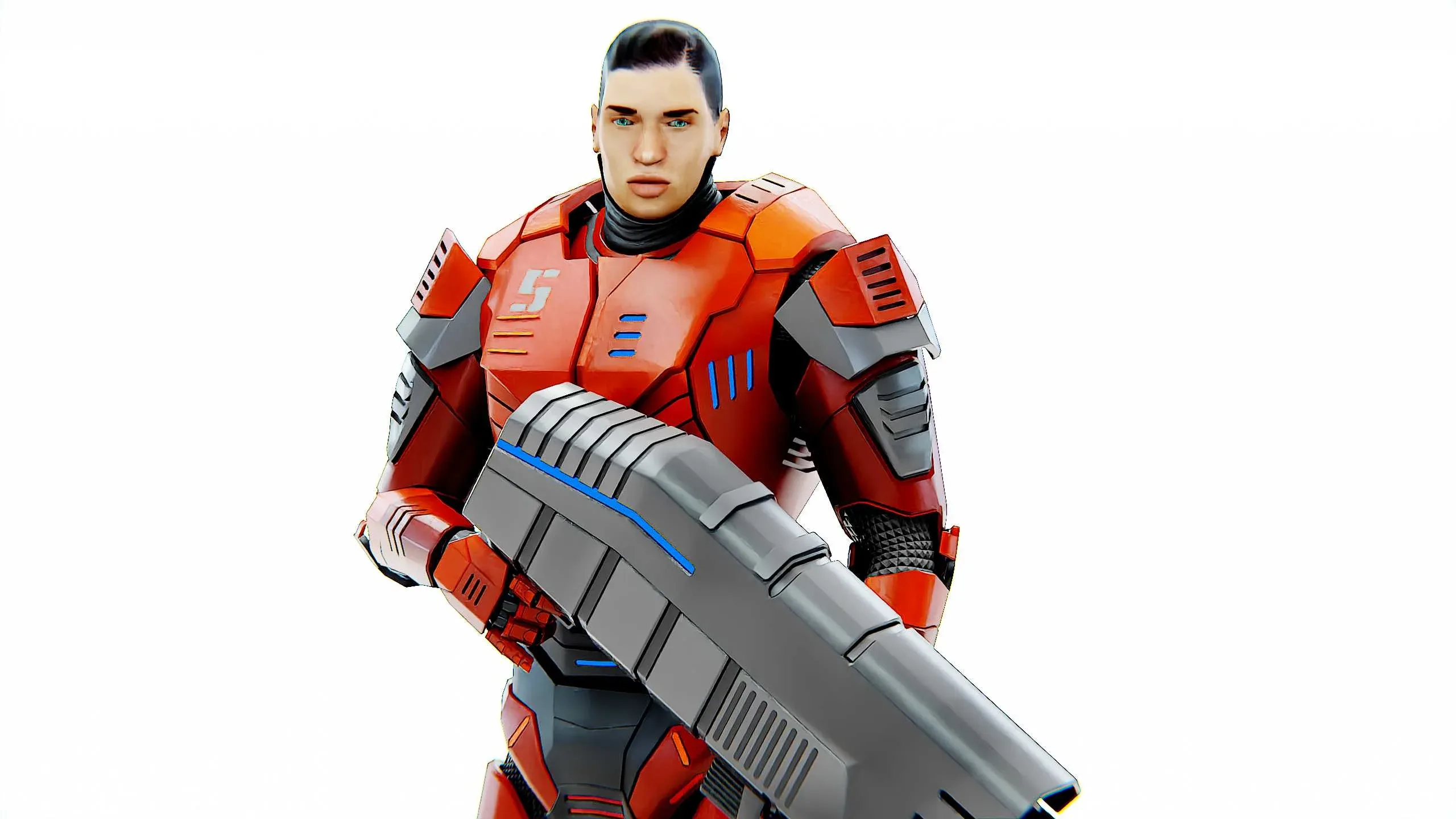 TROOPER X-4 Auto-Rig Pro Rigged For Mixamo, Unreal Engine, Unity