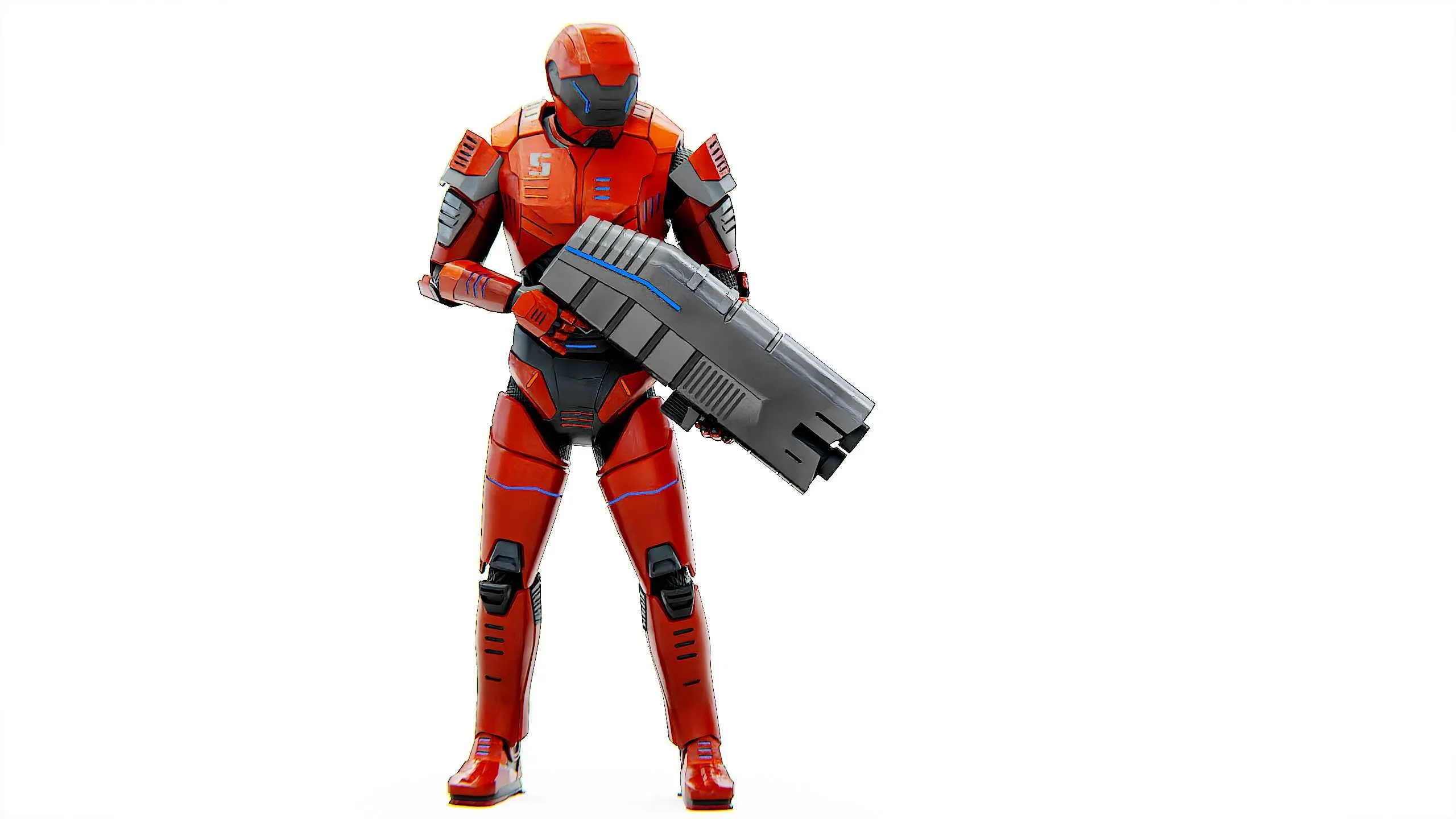 TROOPER X-4 Auto-Rig Pro Rigged For Mixamo, Unreal Engine, Unity