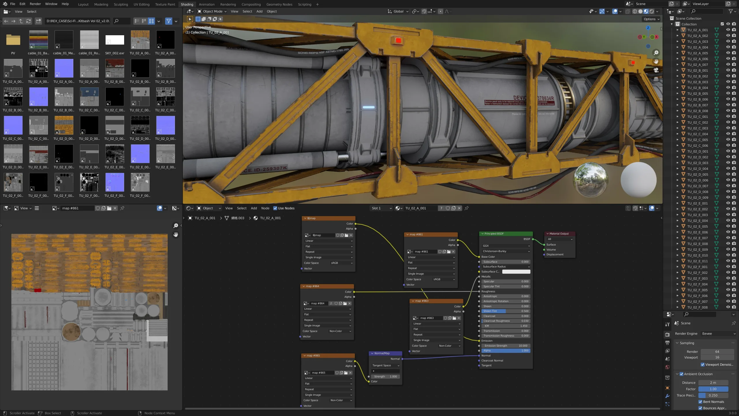 Sci-Fi Tubes Cables Pipe Kit Vol 02-PBR