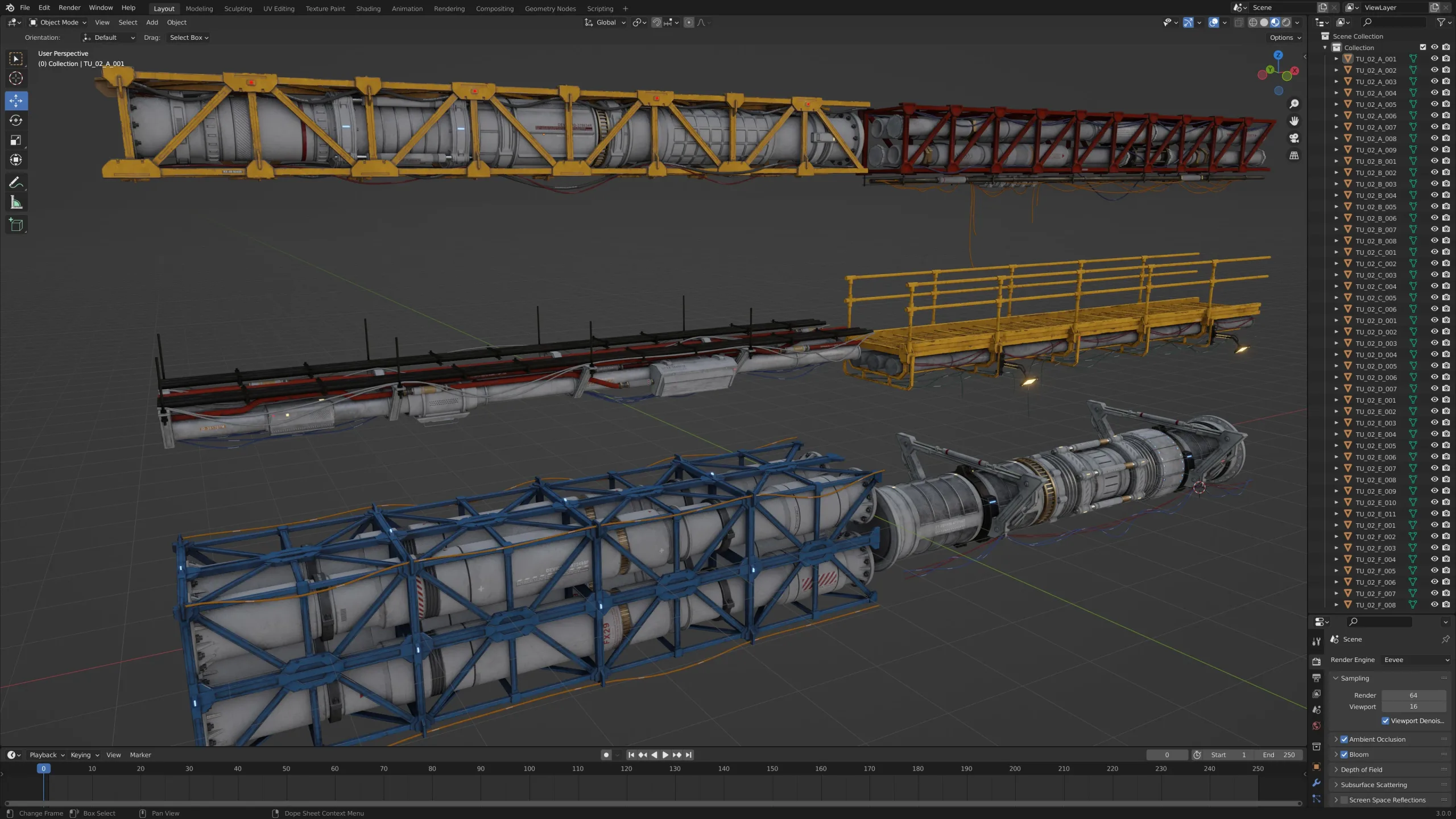 Sci-Fi Tubes Cables Pipe Kit Vol 02-PBR