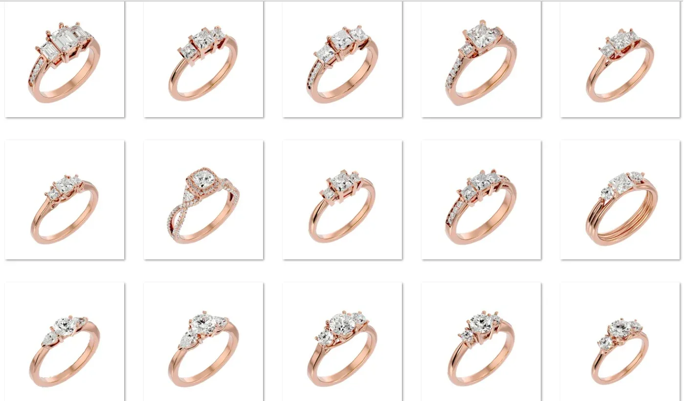 73 Trio Solitaire Ring Pack