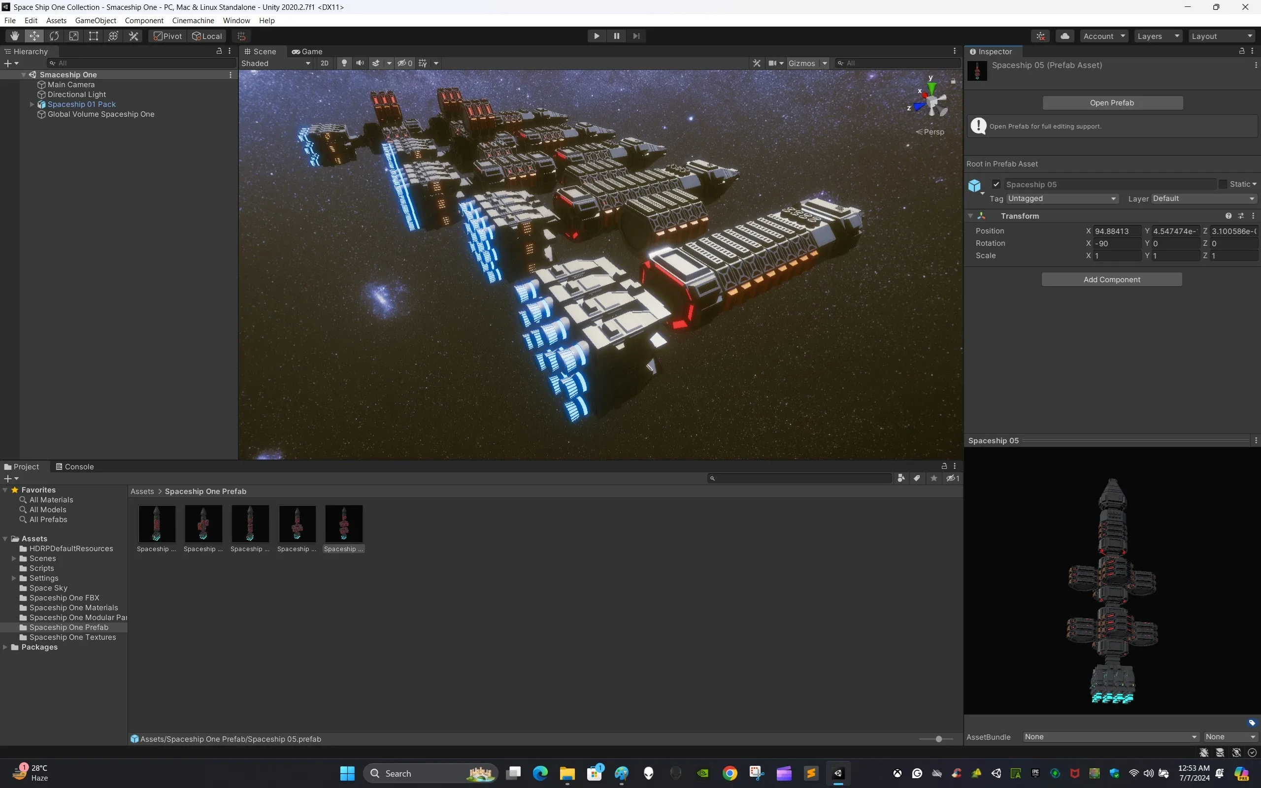 Modular Spaceship One