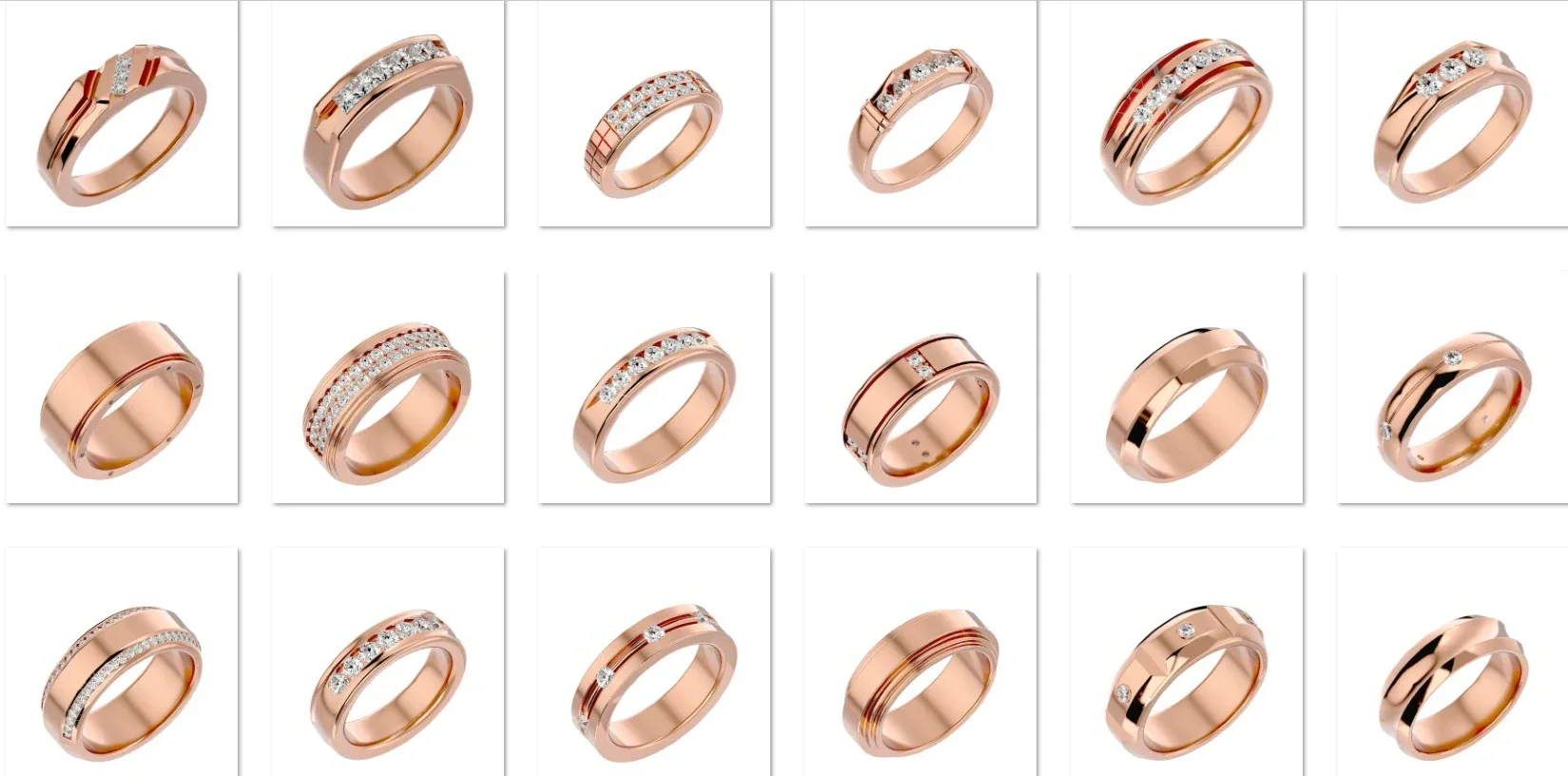 32 Mens- Gents- Groom Band Rings Pack