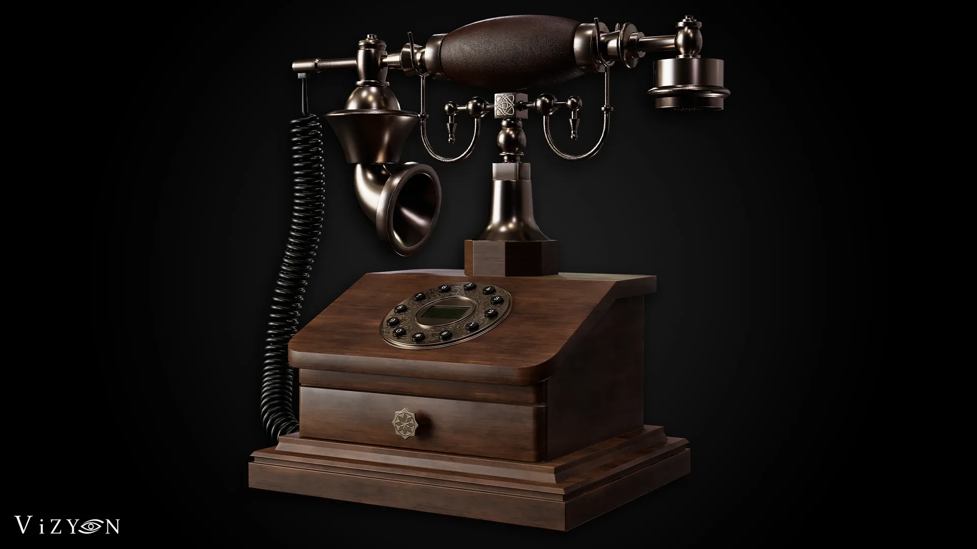 Vintage phone / 3D Model + Full Tutorial