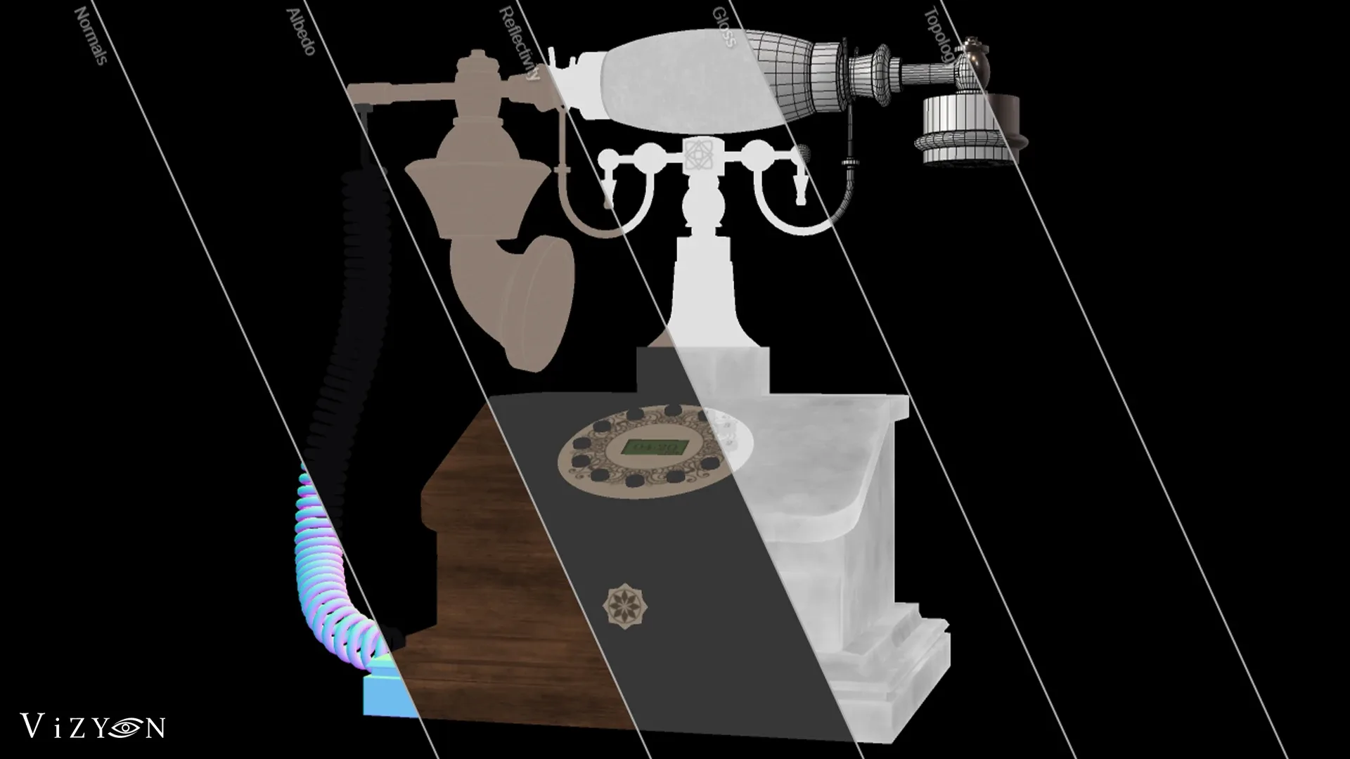 Vintage phone / 3D Model + Full Tutorial