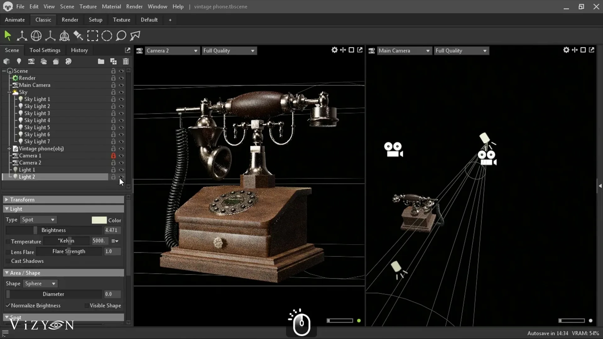 Vintage phone / 3D Model + Full Tutorial