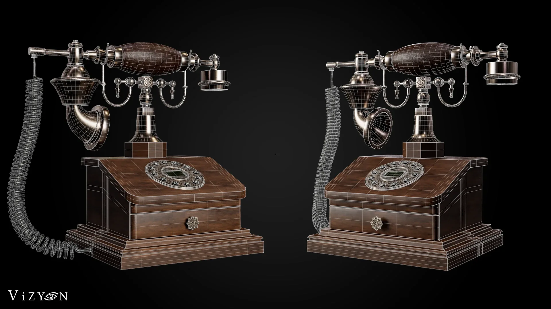 Vintage phone / 3D Model + Full Tutorial