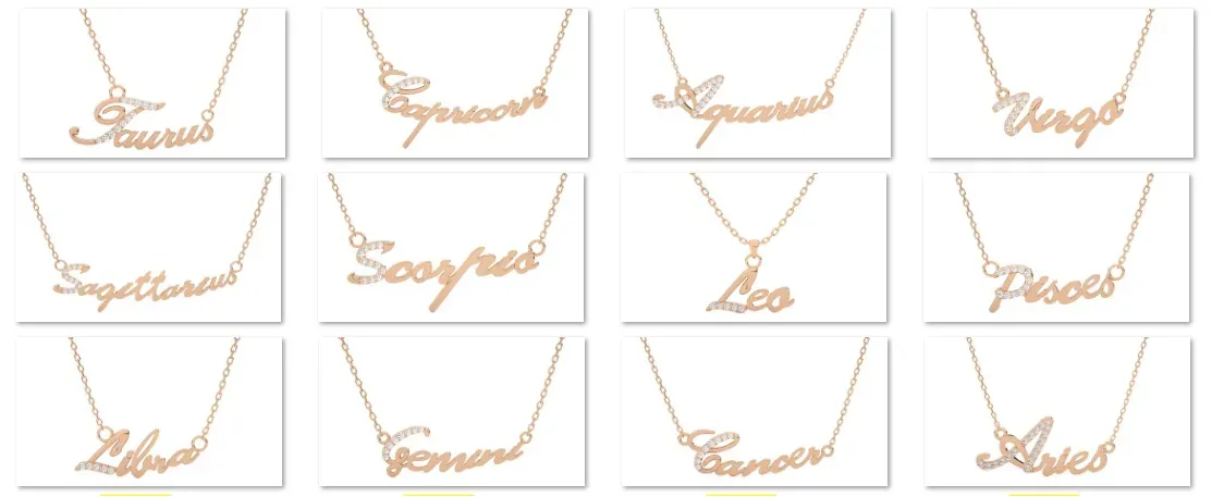 12 Zodiac Pendant Pack