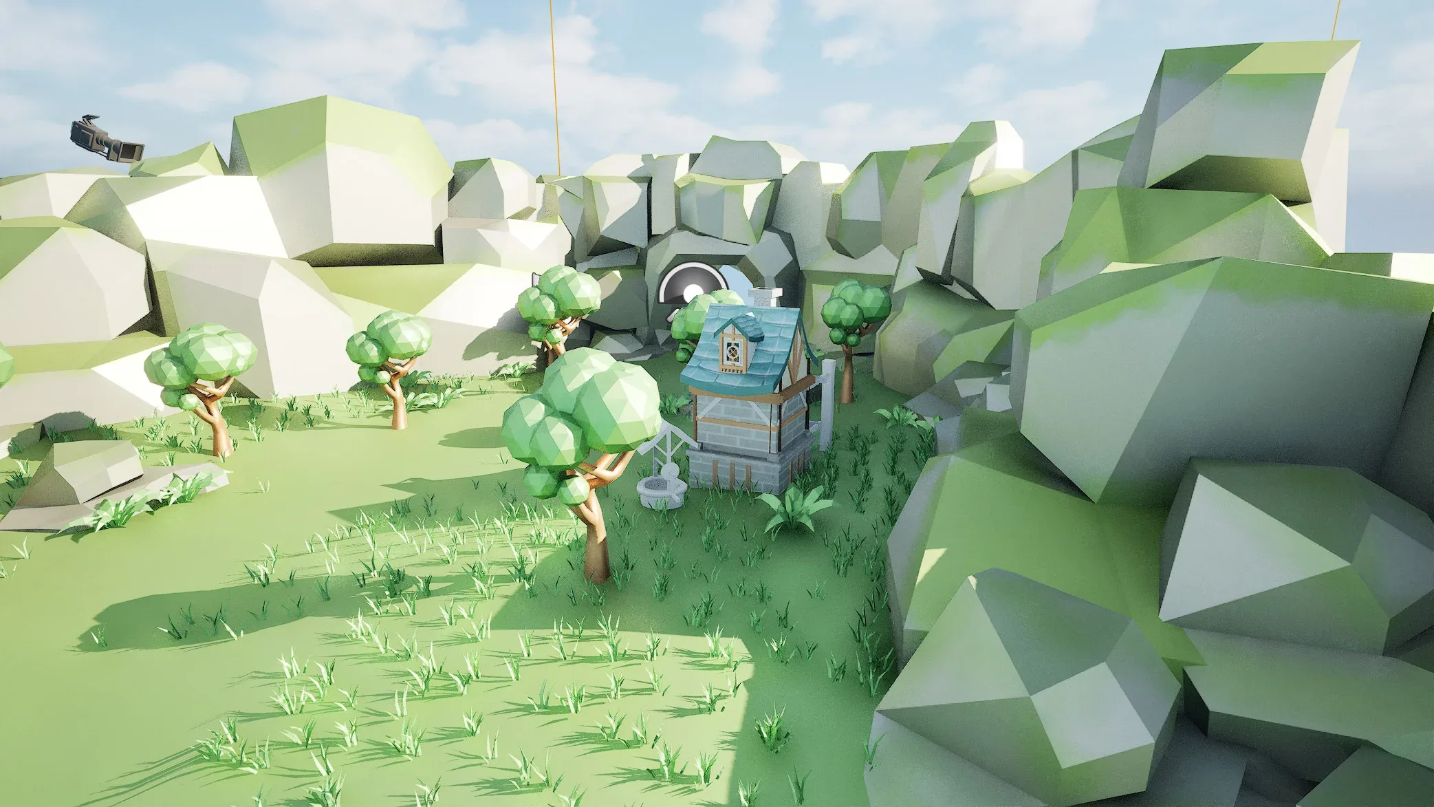 Low Poly Game Environment - Village