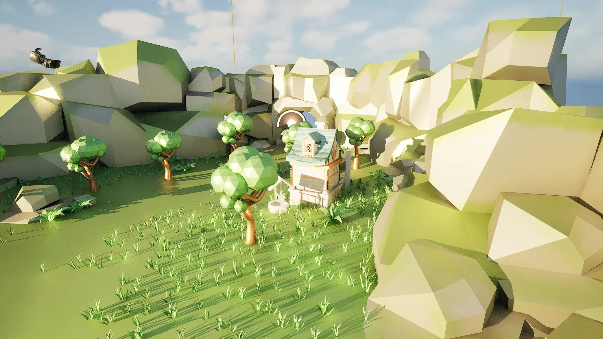 Low Poly Game Environment - Village