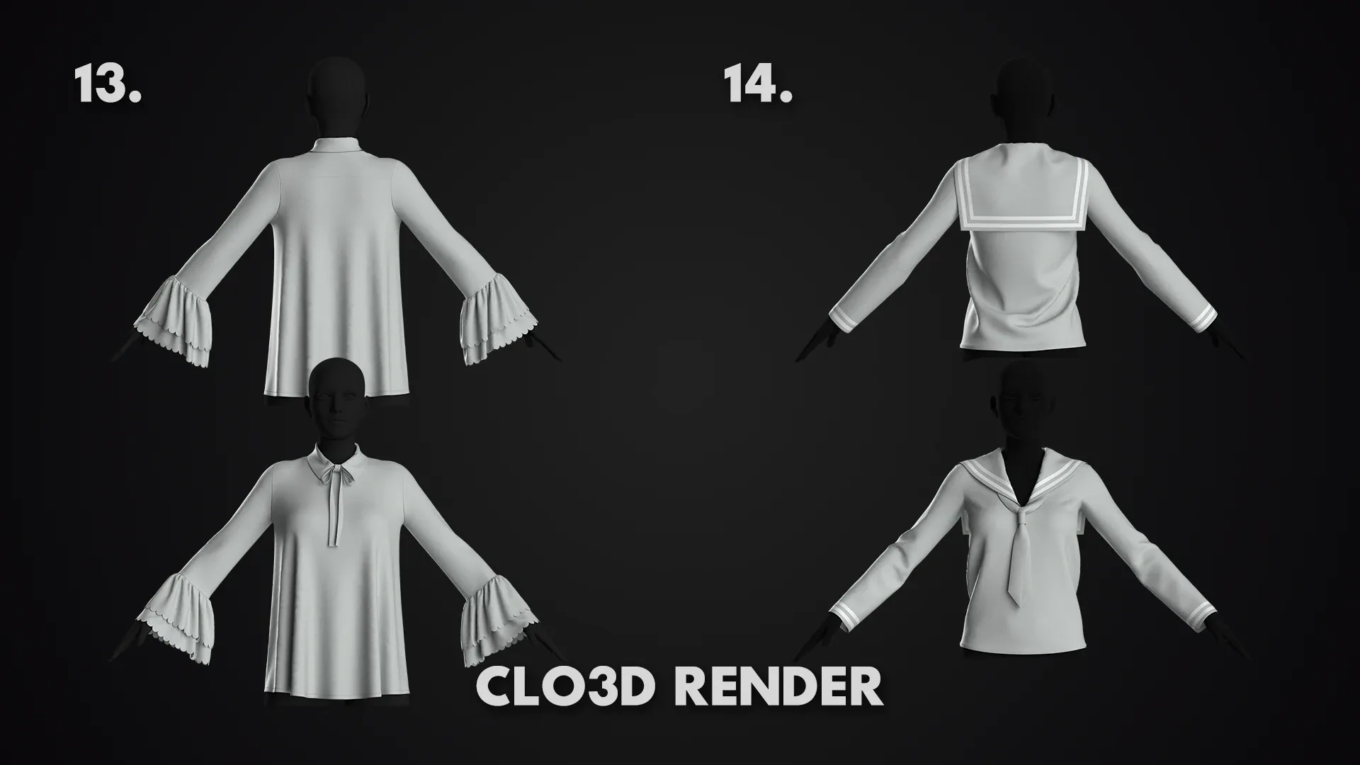 19 Basic, Versatile Women's Clothing Models for Easy Customization