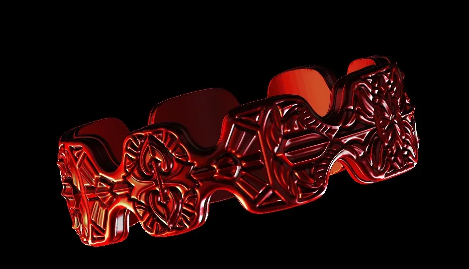 Geometric Engraved Ring