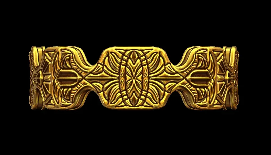 Geometric Engraved Ring