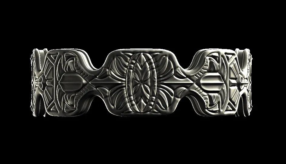 Geometric Engraved Ring