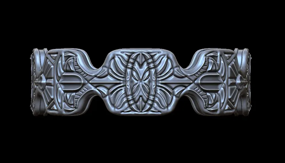 Geometric Engraved Ring