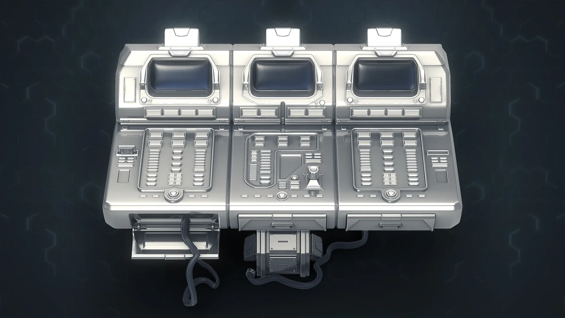 3D Central Computer Control Terminal with Portable Generator