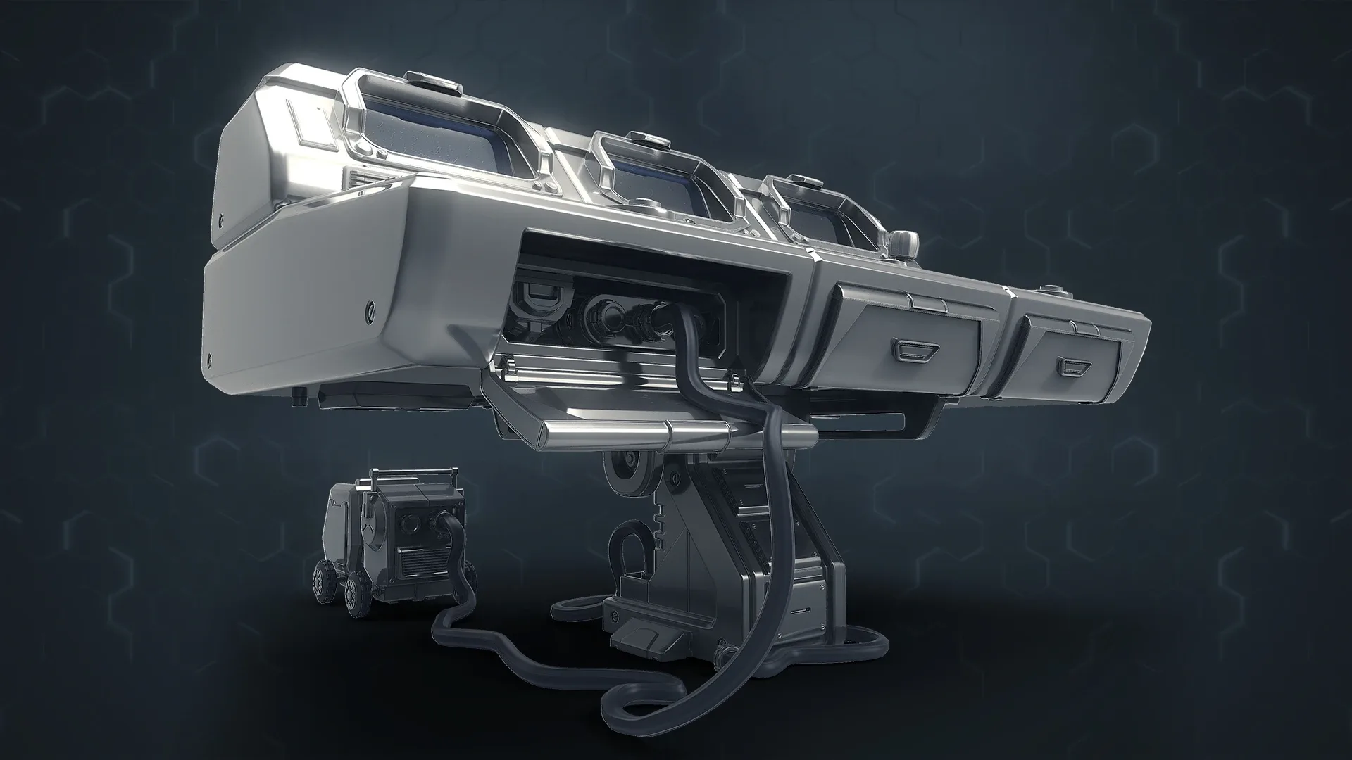 3D Central Computer Control Terminal with Portable Generator