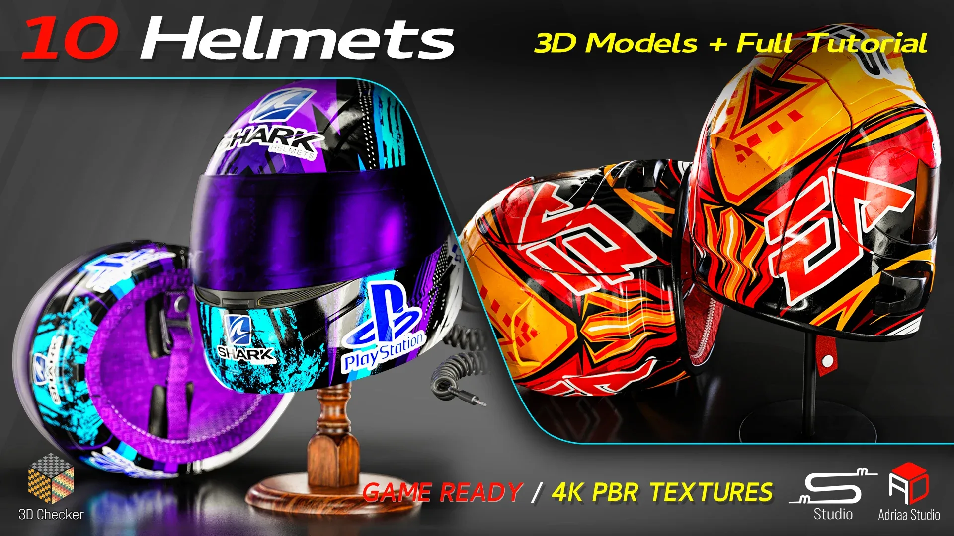 10 Helmets + Full Tutorial / 3D Models