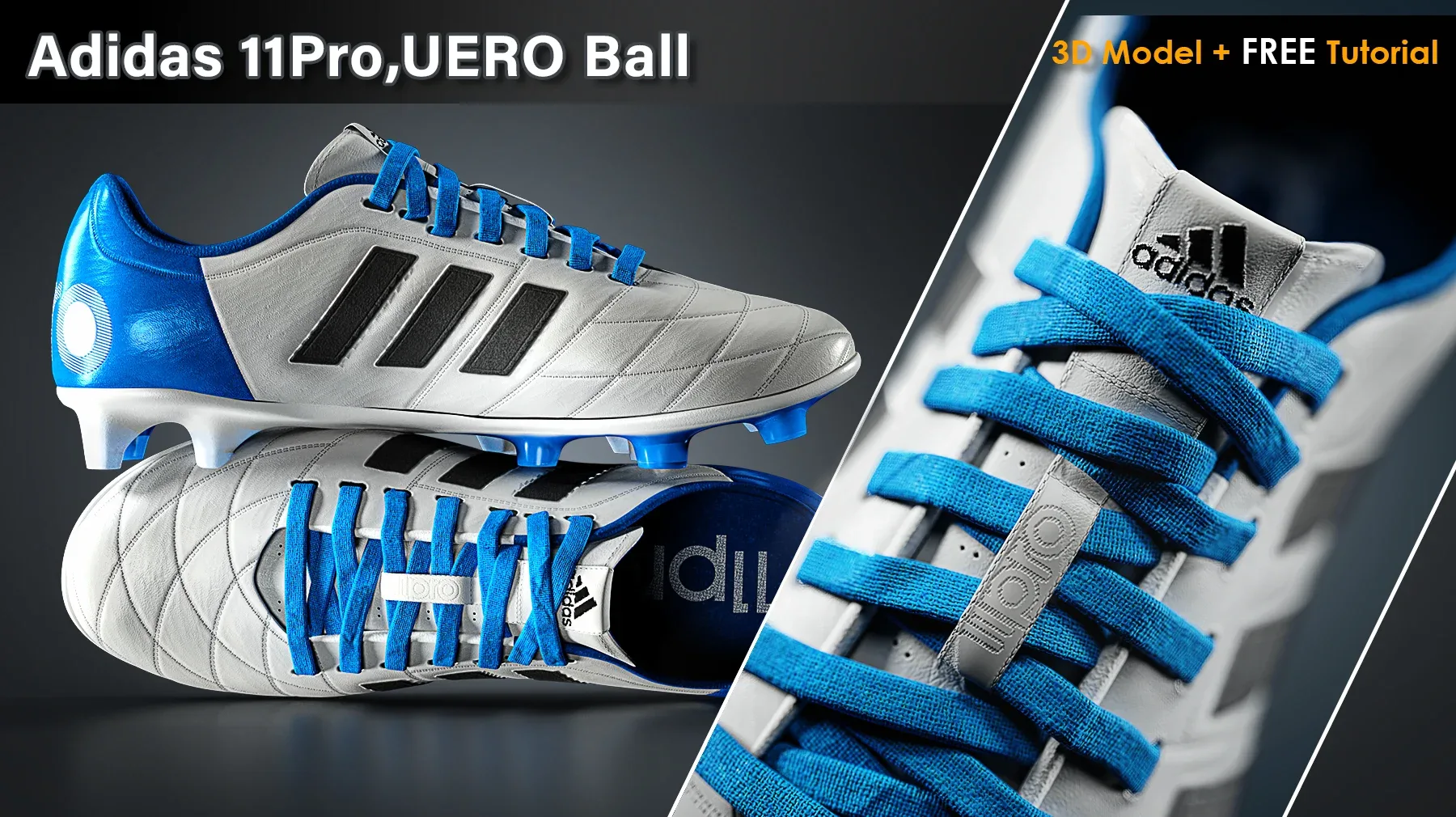 Adidas 11Pro+UERO Ball / 3D Model+ FREE Tutorial