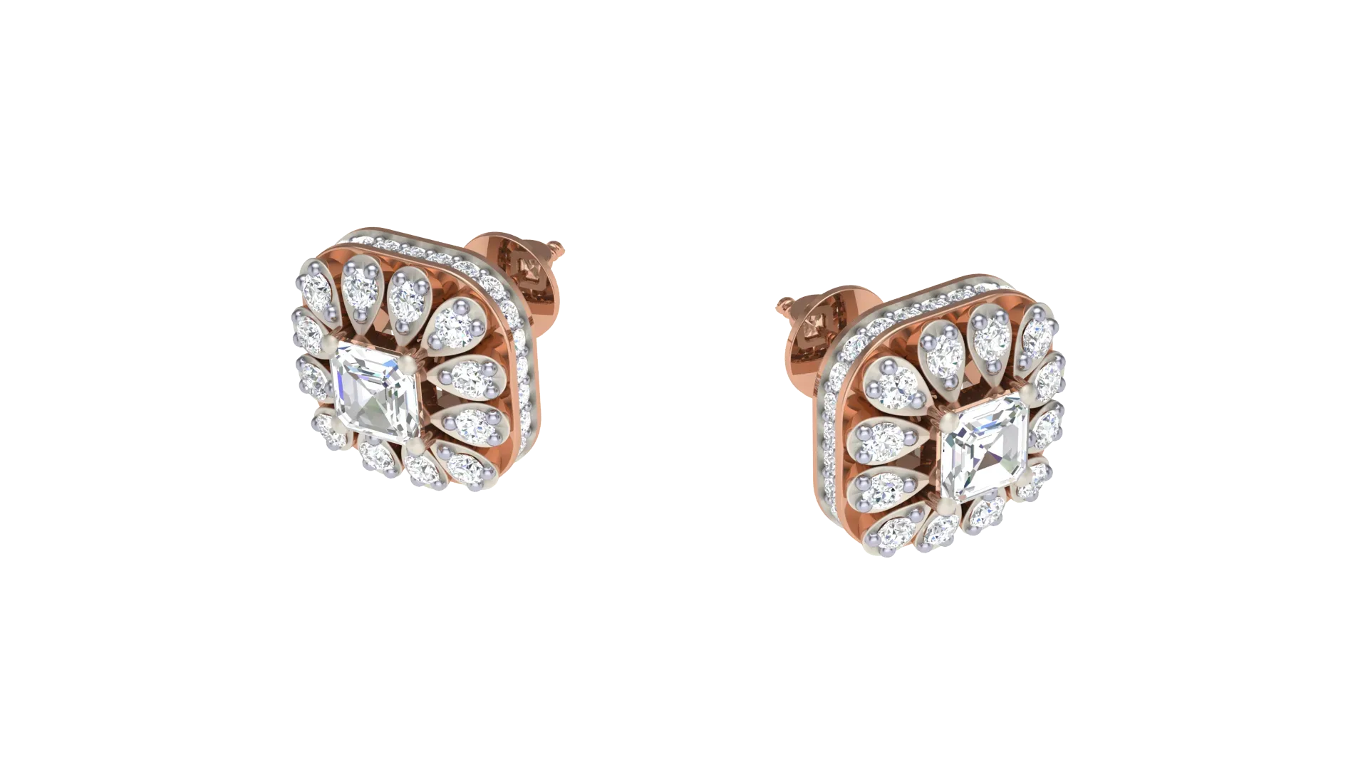 10 Diamond Stud Earrings Pack