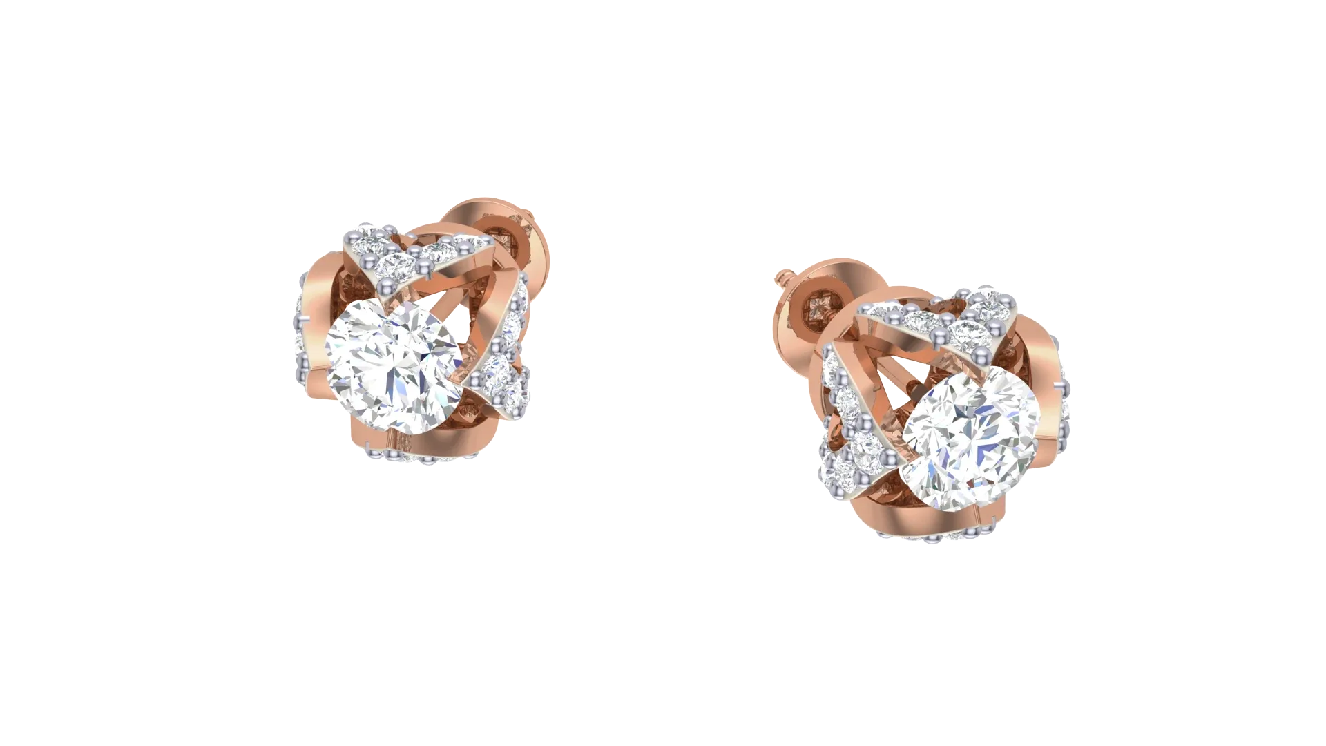 10 Diamond Stud Earrings Pack