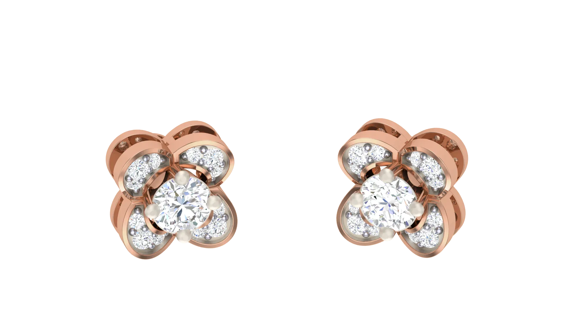 10 Diamond Stud Earrings Pack