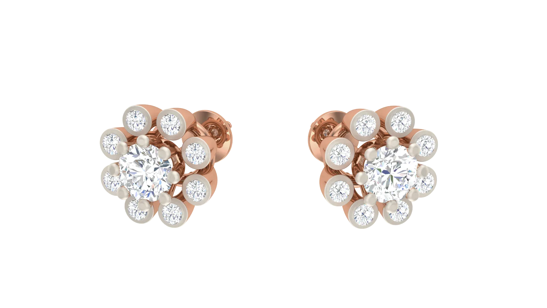 10 Diamond Stud Earrings Pack