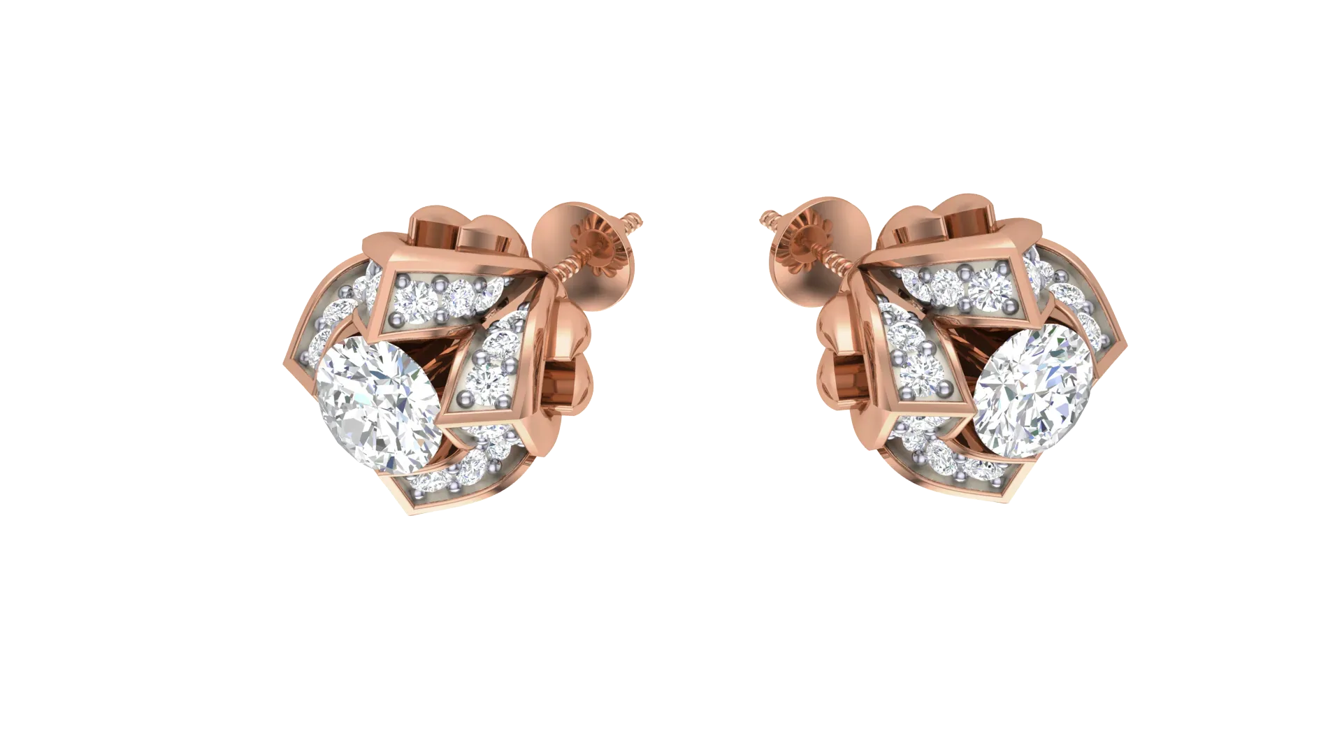 10 Diamond Stud Earrings Pack