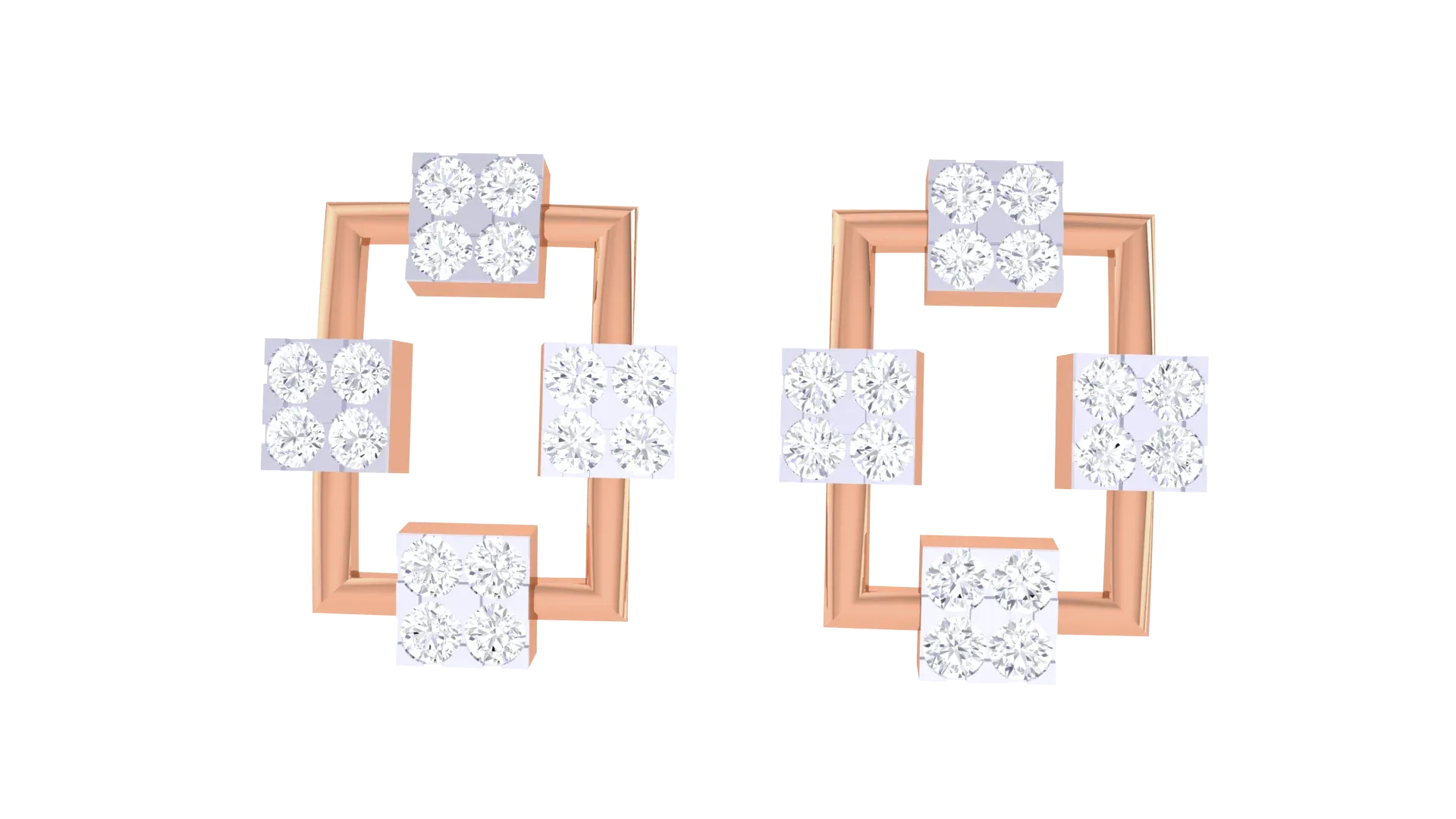 100 Diamond Studs Earrings Pack