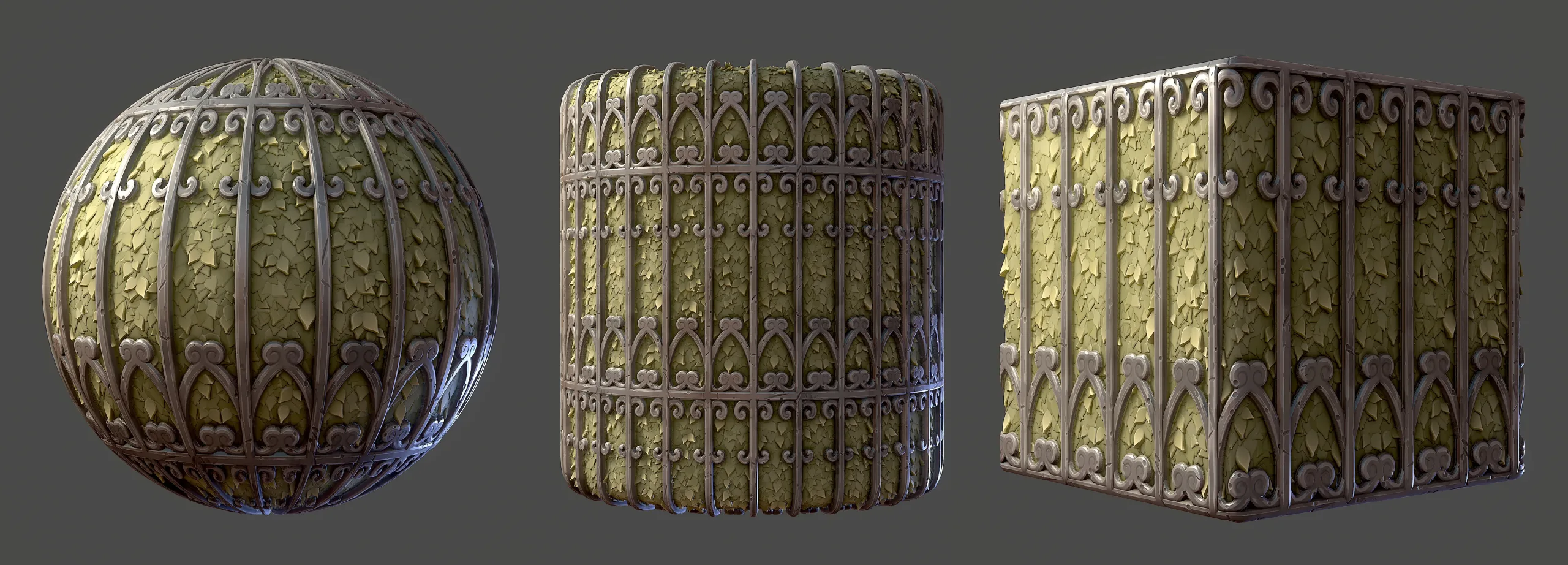Stylized Metal Barrier - Substance 3D Designer